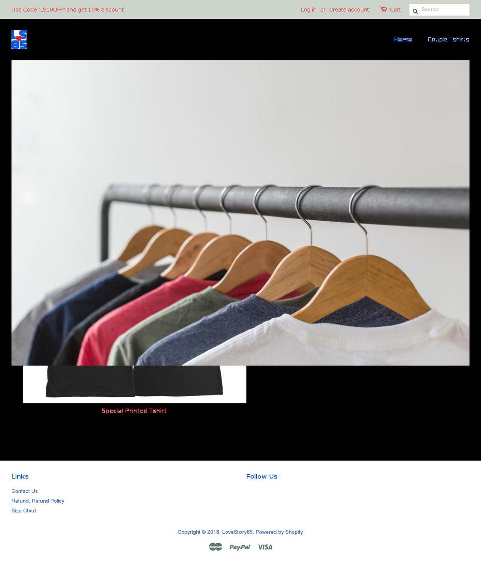 lovestory85.com — Shopify storefront screenshot