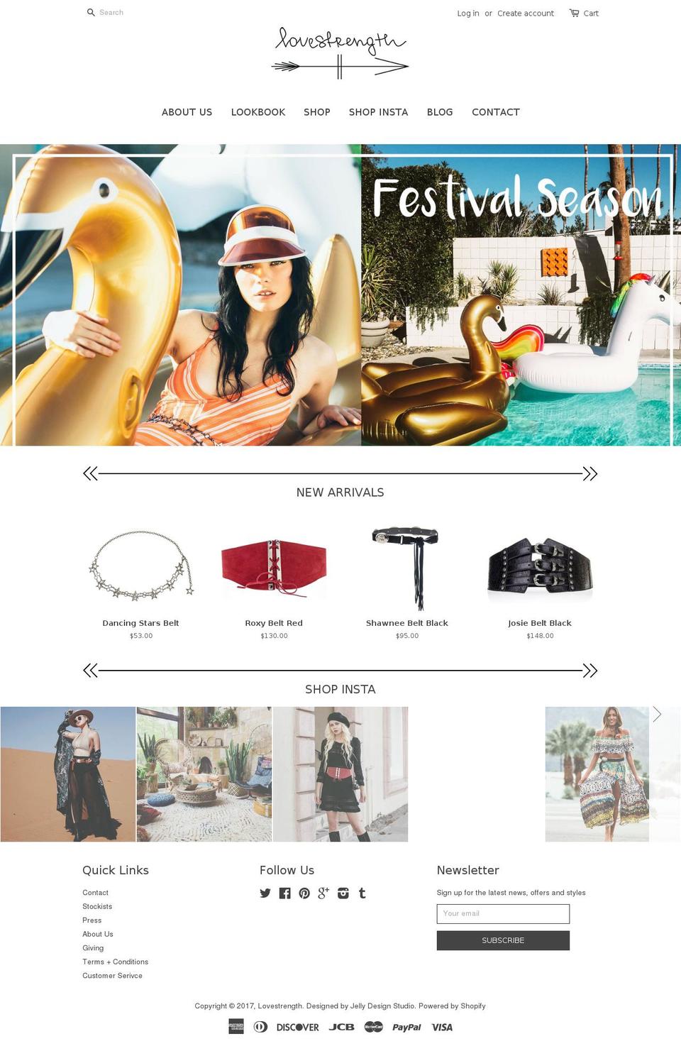 lovestrength.com shopify website screenshot