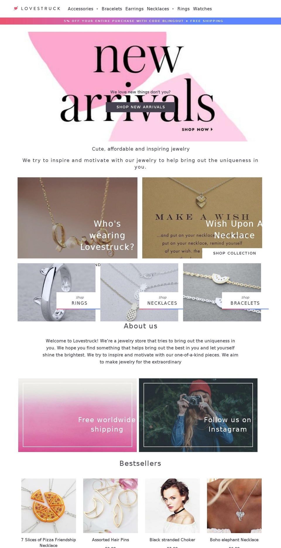 lovestruck-shop.com shopify website screenshot