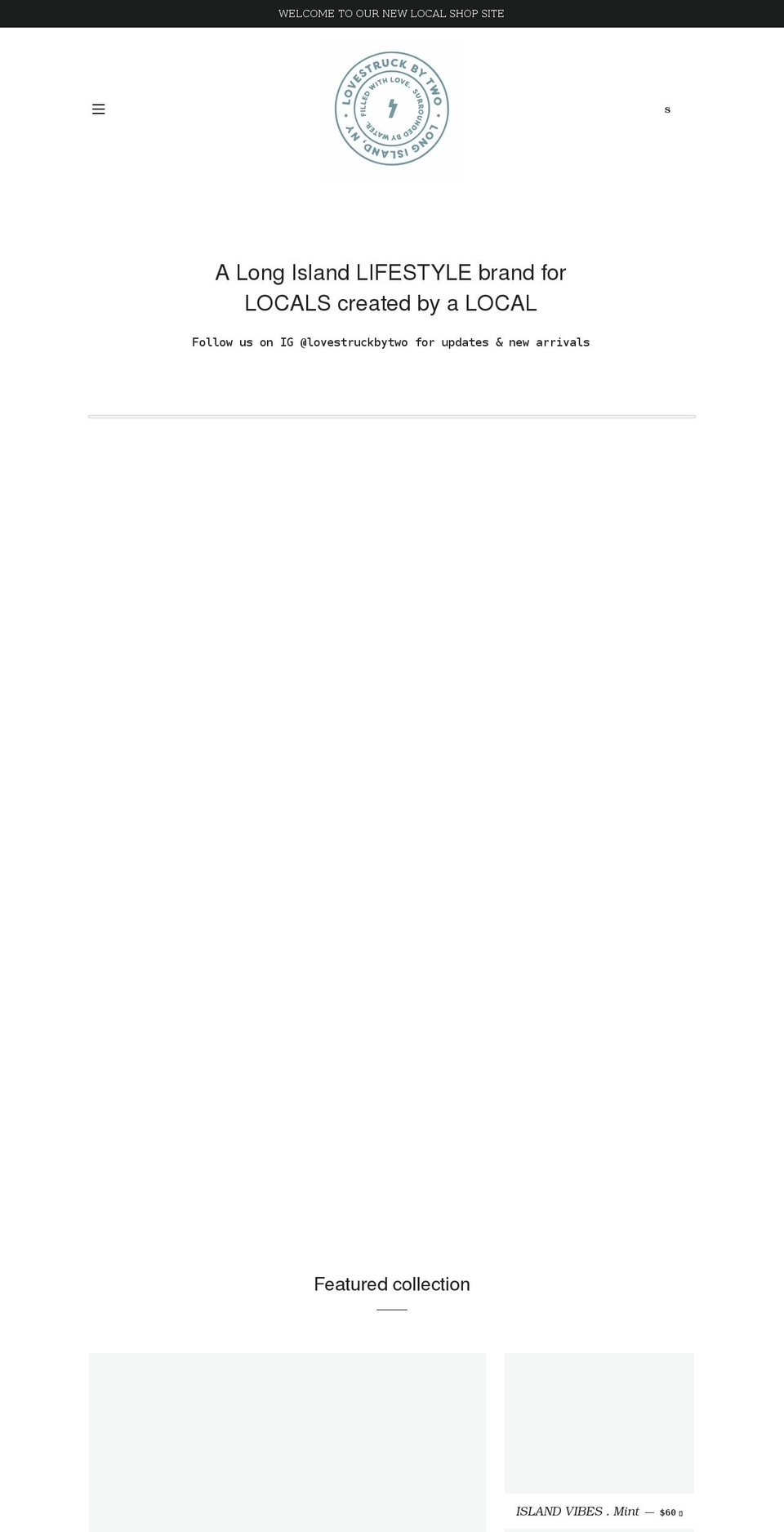 lovestruckbytwoliny.com shopify website screenshot