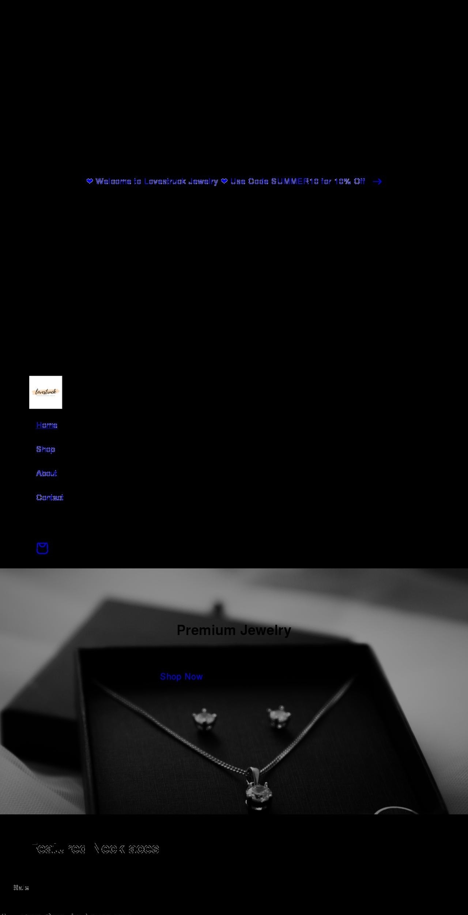 lovestruckjewelry.com shopify website screenshot