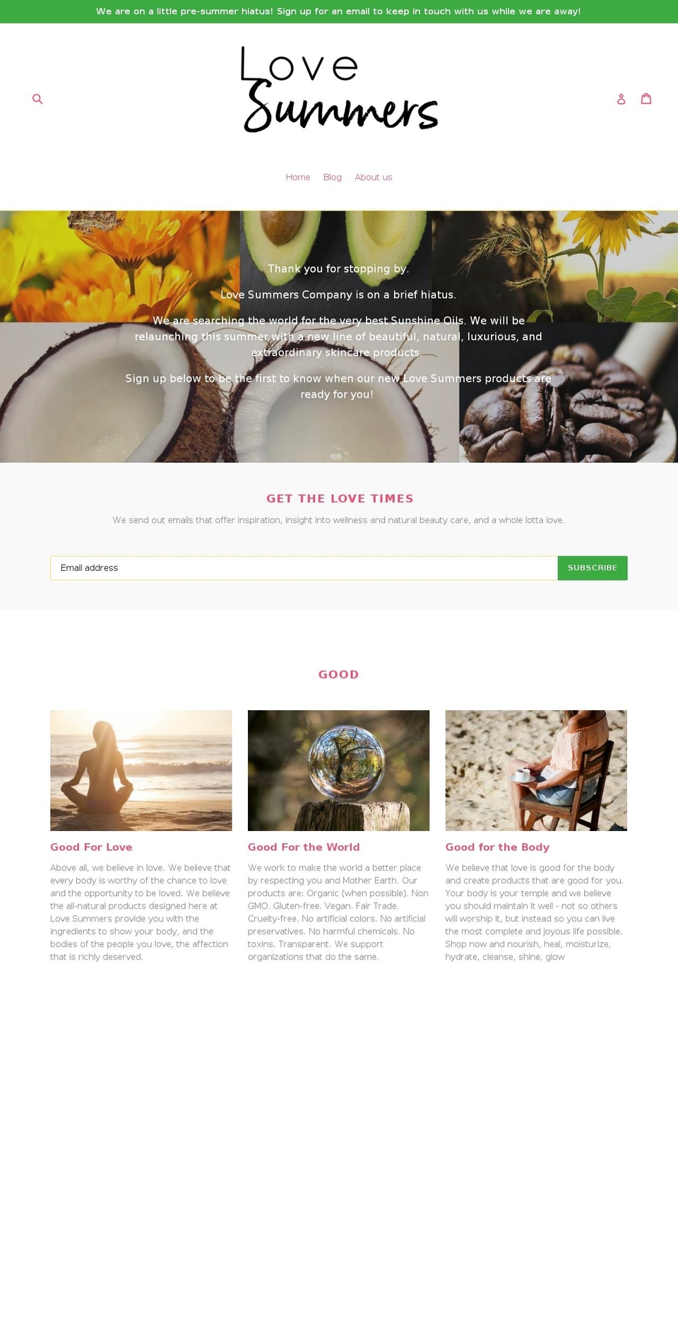 lovesummers.com — Shopify storefront screenshot