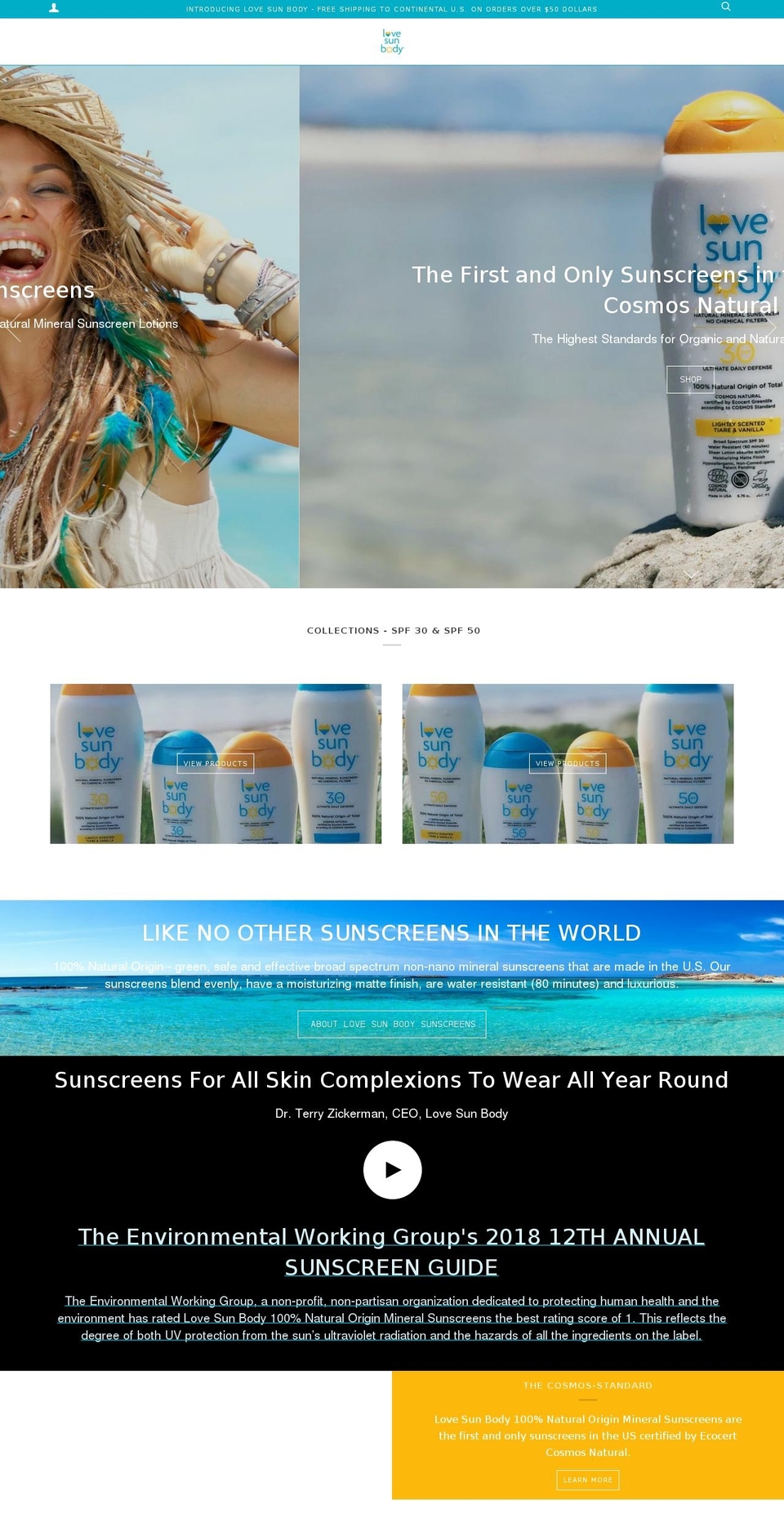 lovesunbody.com shopify website screenshot