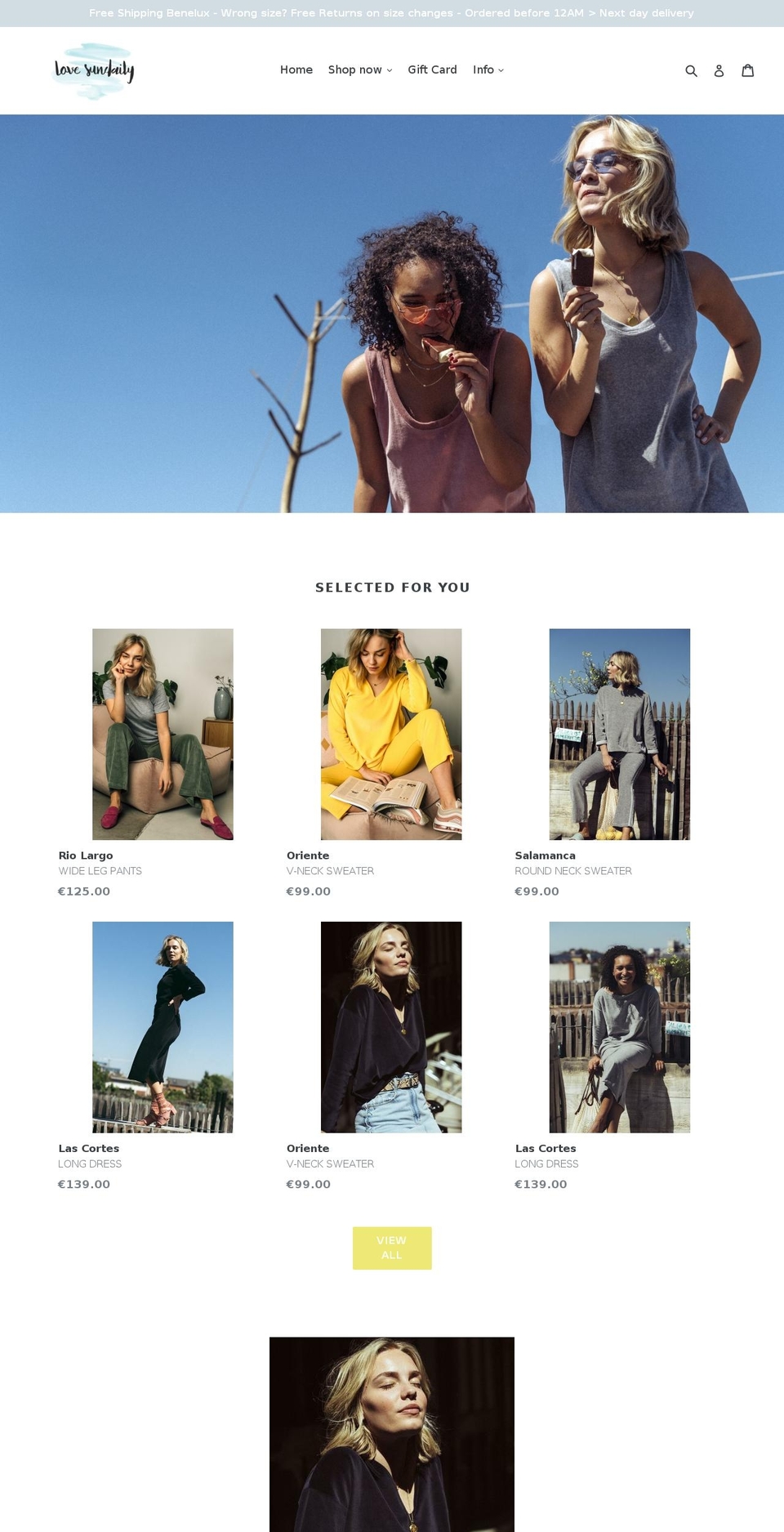 lovesundaily.com — Shopify storefront screenshot