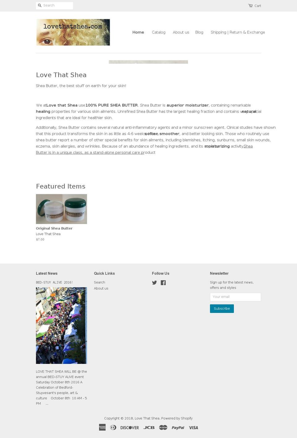 lovethatshea.com shopify website screenshot