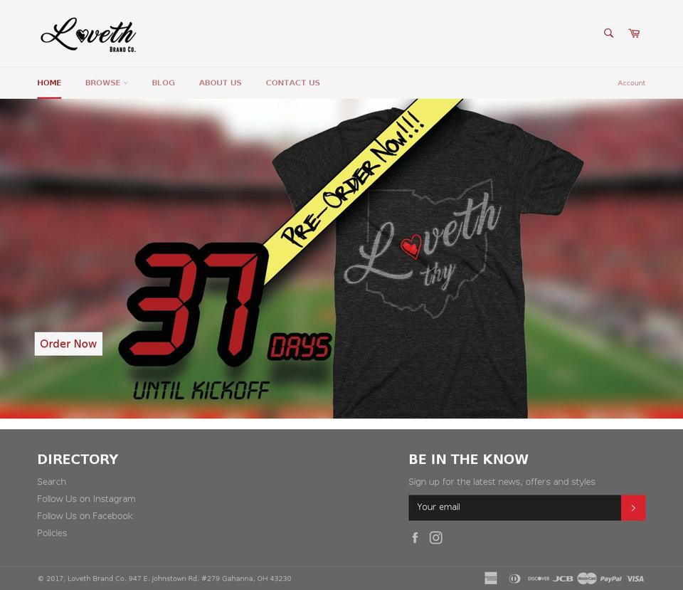 lovethbrand.com shopify website screenshot