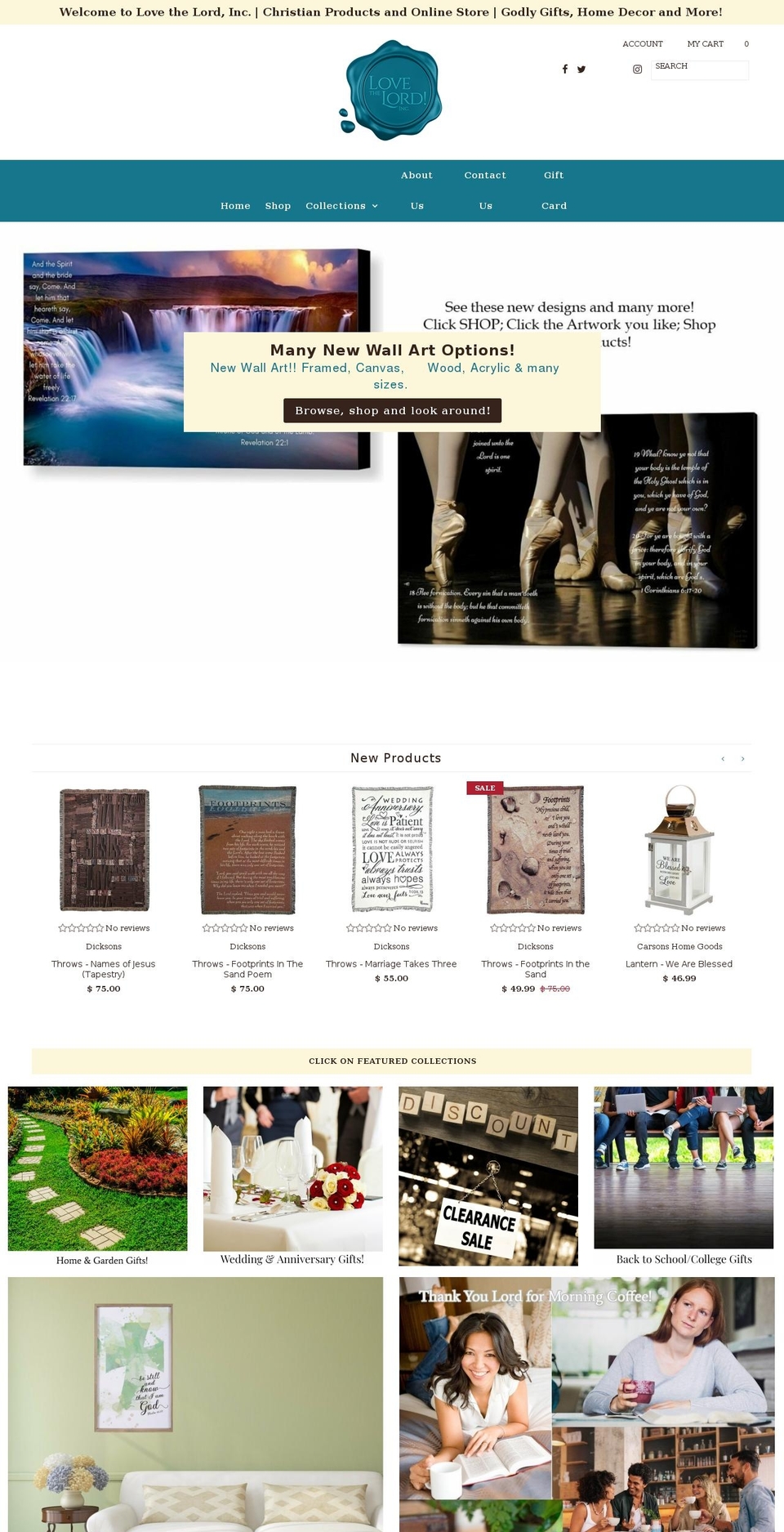 lovethelordincchristianproducts.info shopify website screenshot