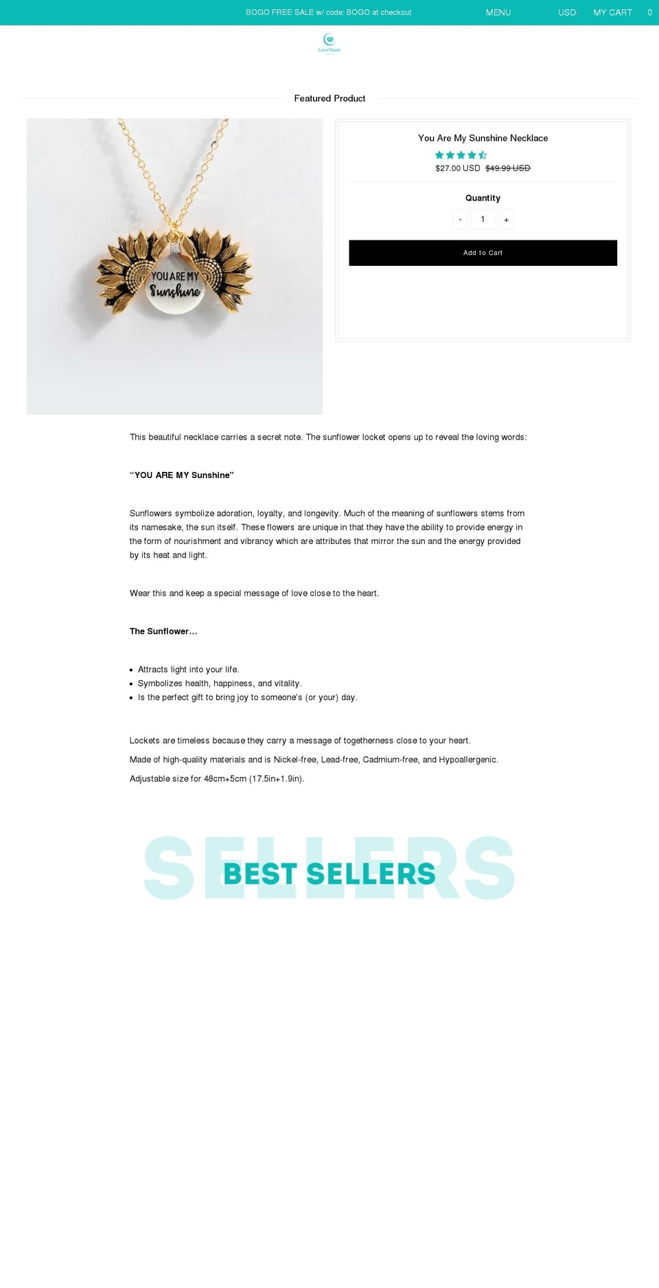 lovethemjewelry.com shopify website screenshot