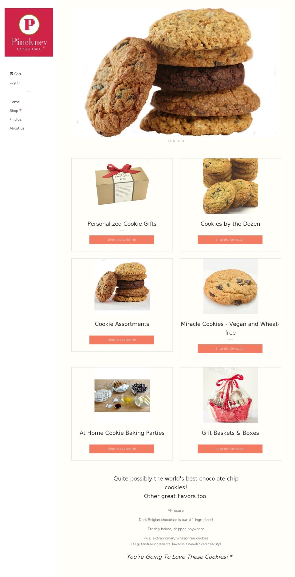 lovethesecookies.com shopify website screenshot