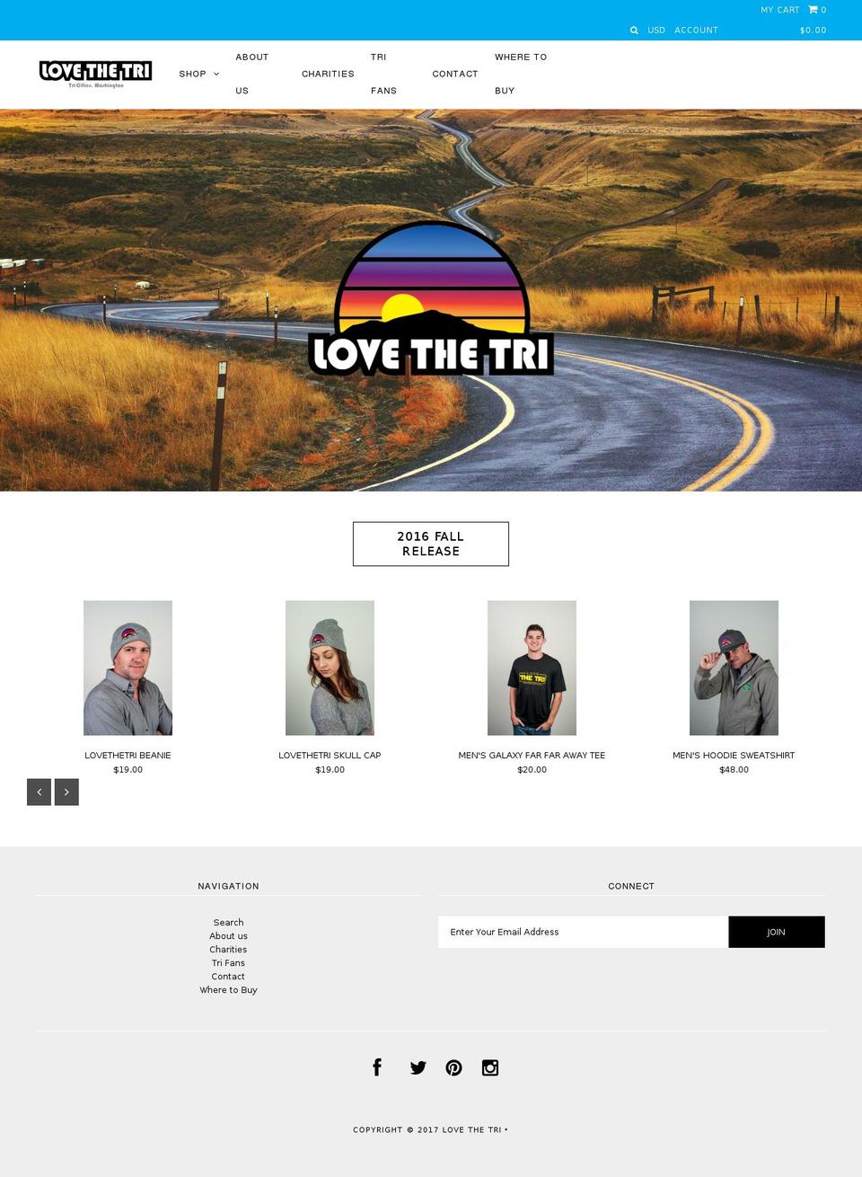 lovethetri.com shopify website screenshot