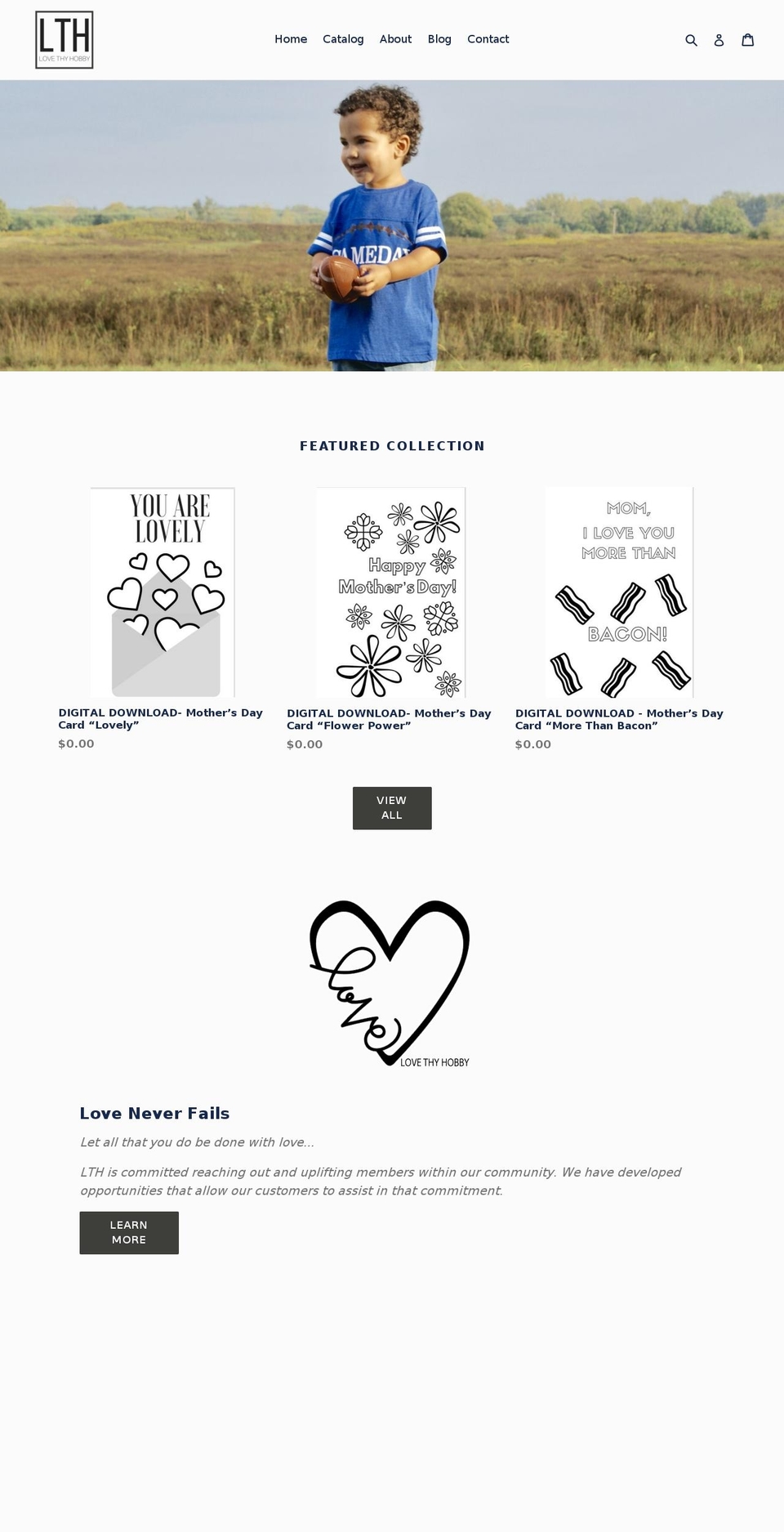 lovethyhobby.com — Shopify storefront screenshot