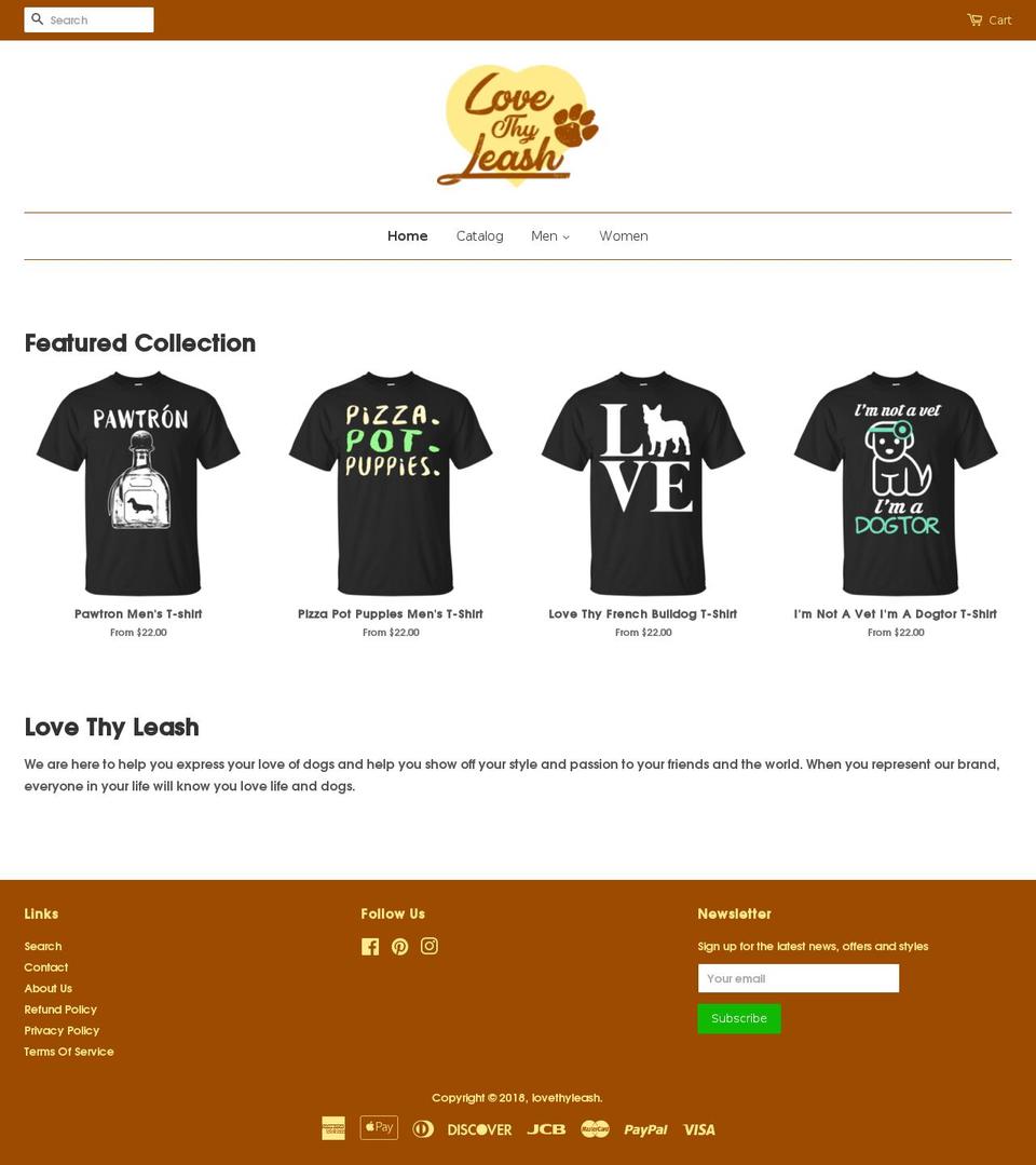 lovethyleash.com — Shopify storefront screenshot