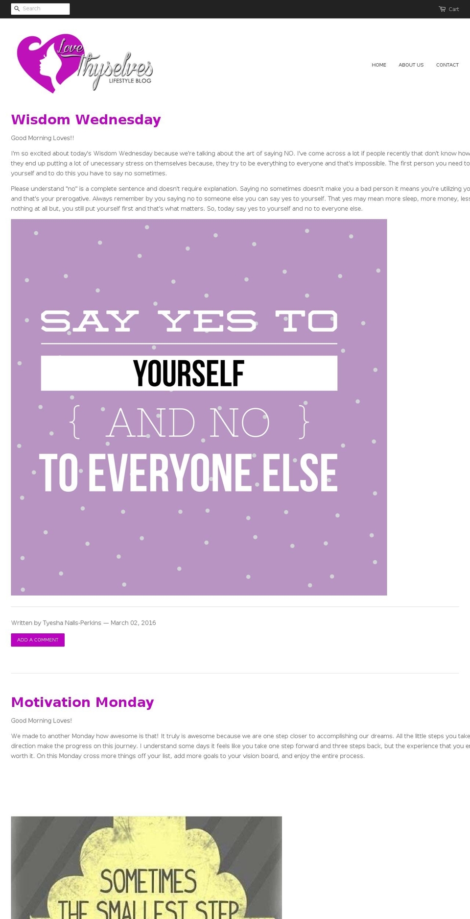 lovethyselves.com shopify website screenshot