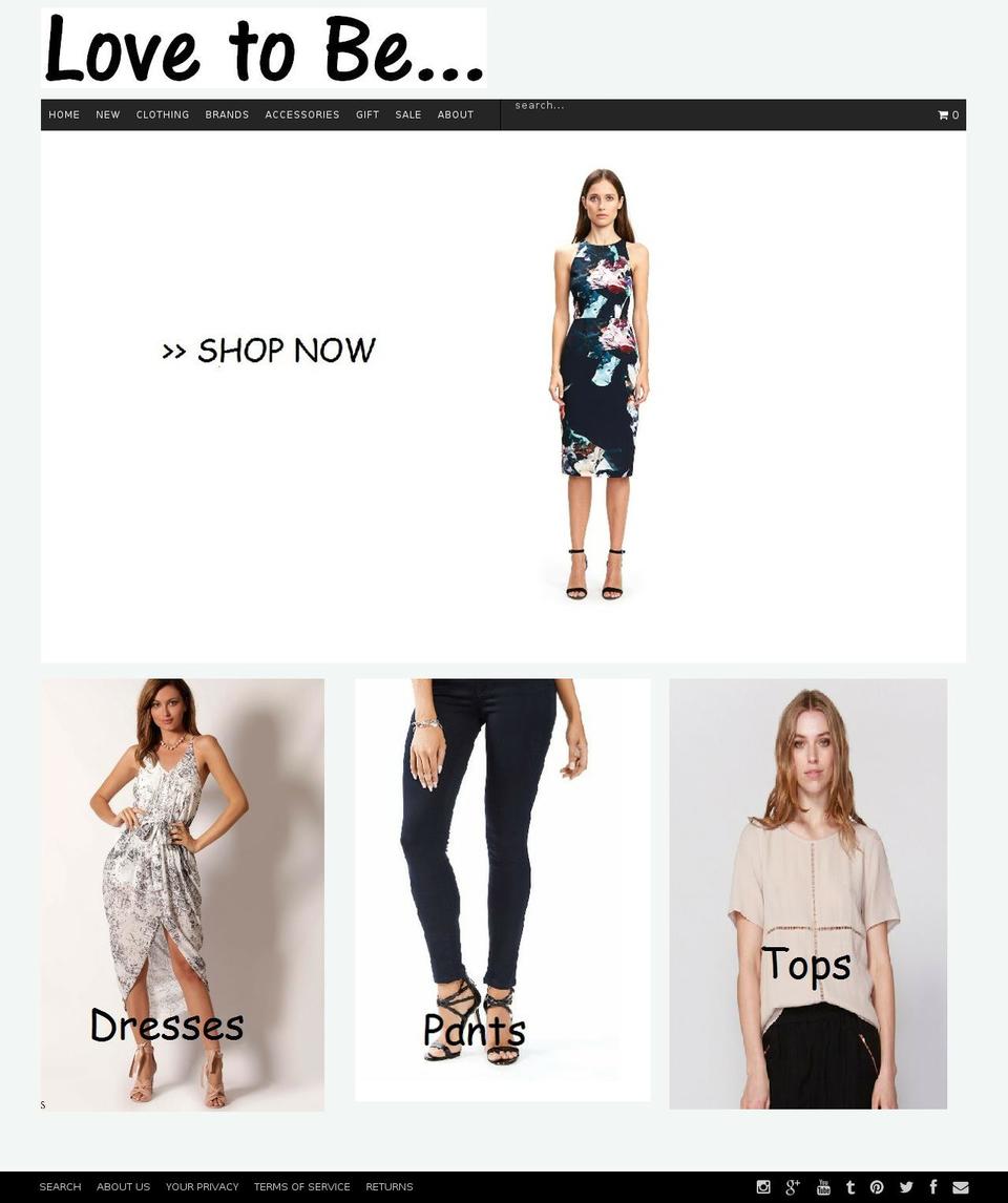 lovetobe.com.au shopify website screenshot