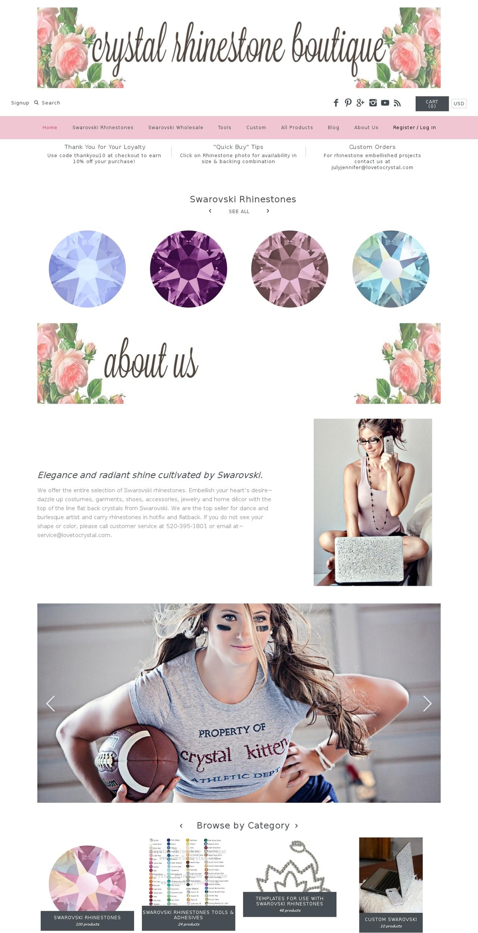 lovetocrystal.com shopify website screenshot