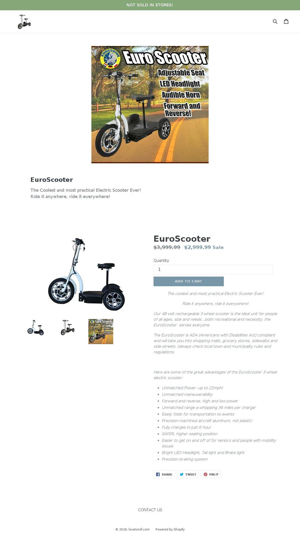lovetoroll.com — Shopify storefront screenshot