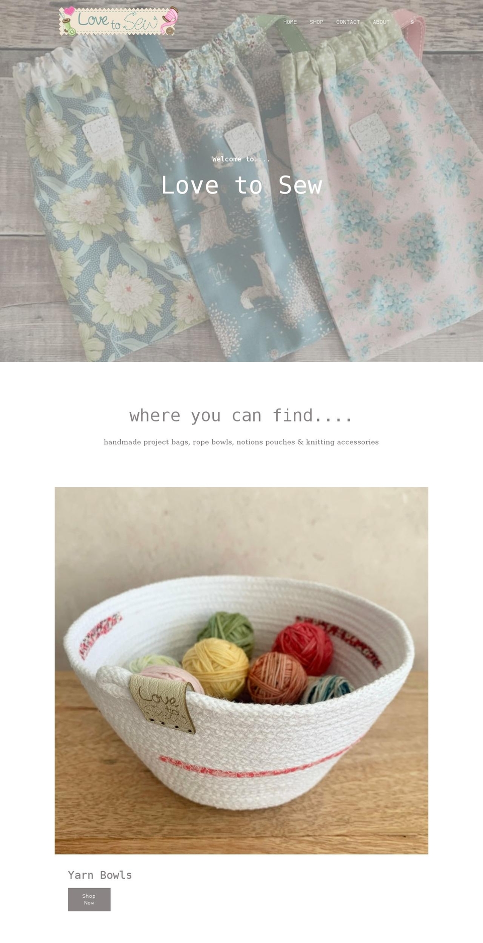 lovetosewbyc.co.uk shopify website screenshot