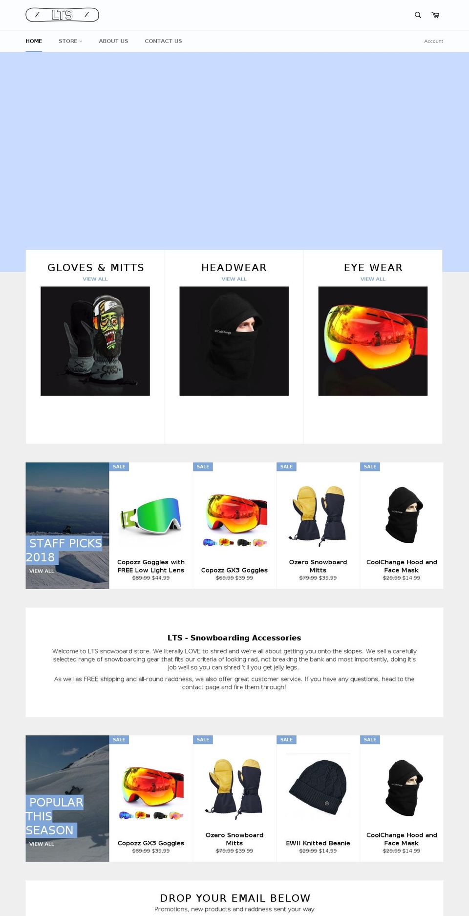 lovetoshred.com — Shopify storefront screenshot