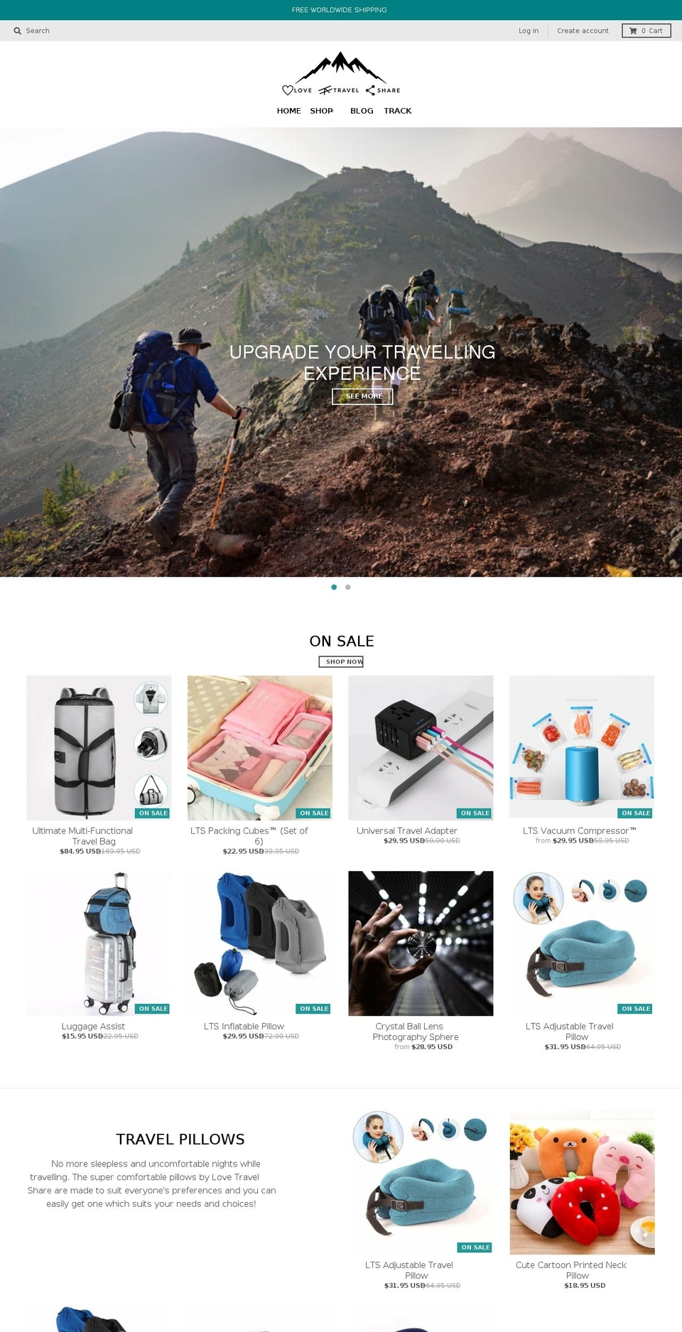 lovetravelshare.com shopify website screenshot