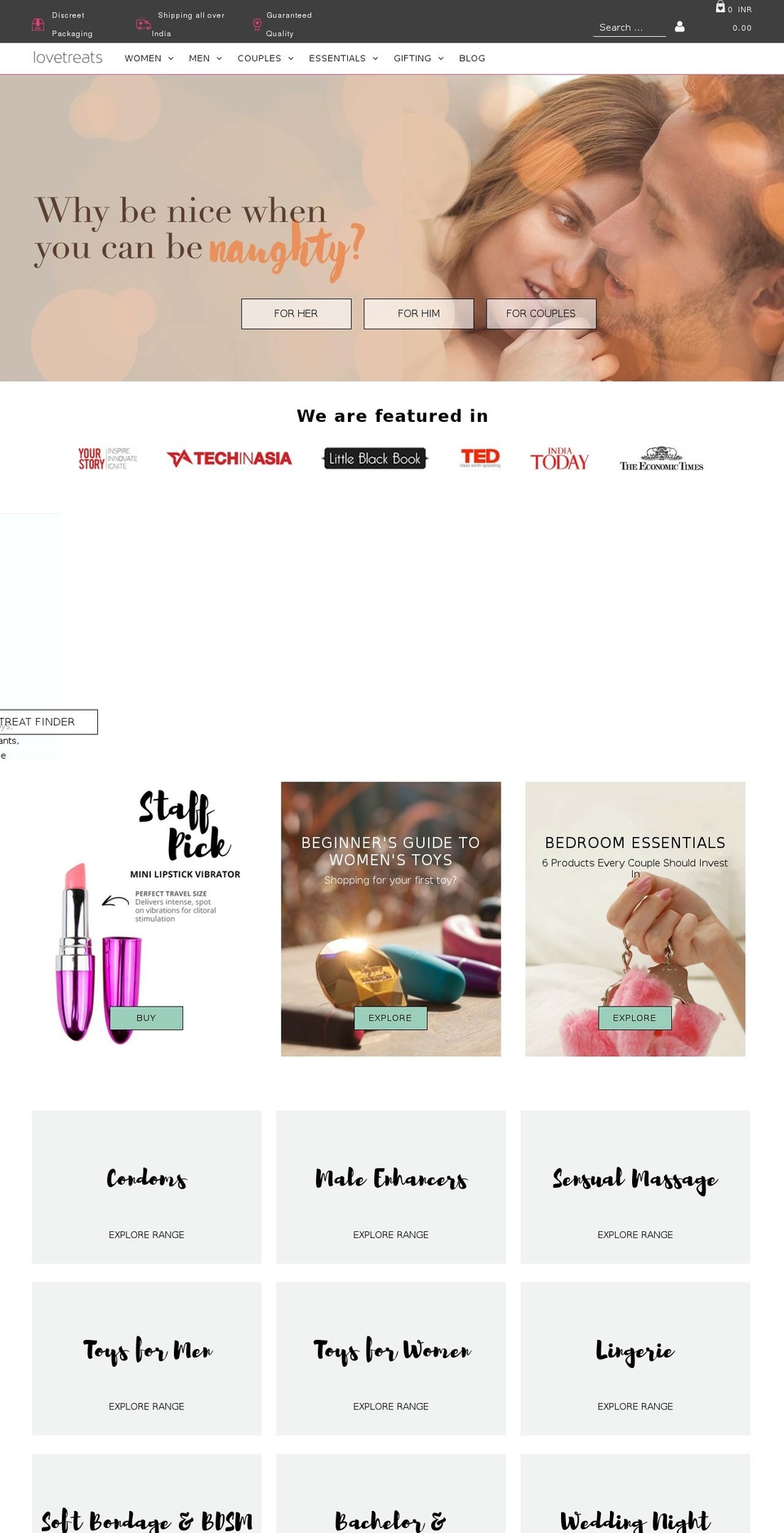Speed of dropshiptheme Shopify theme site example lovetreats.in