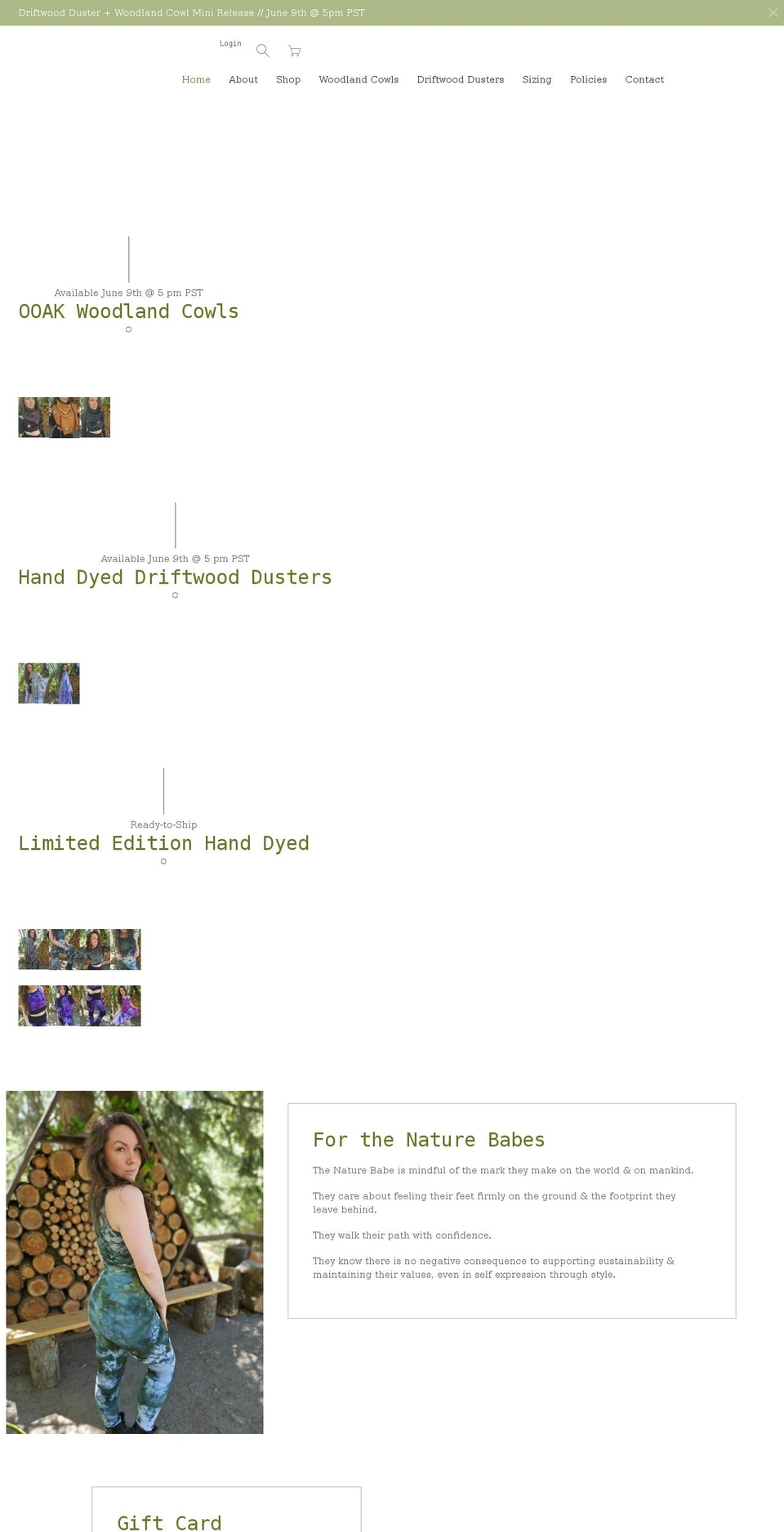 lovetreeclothing.ca shopify website screenshot