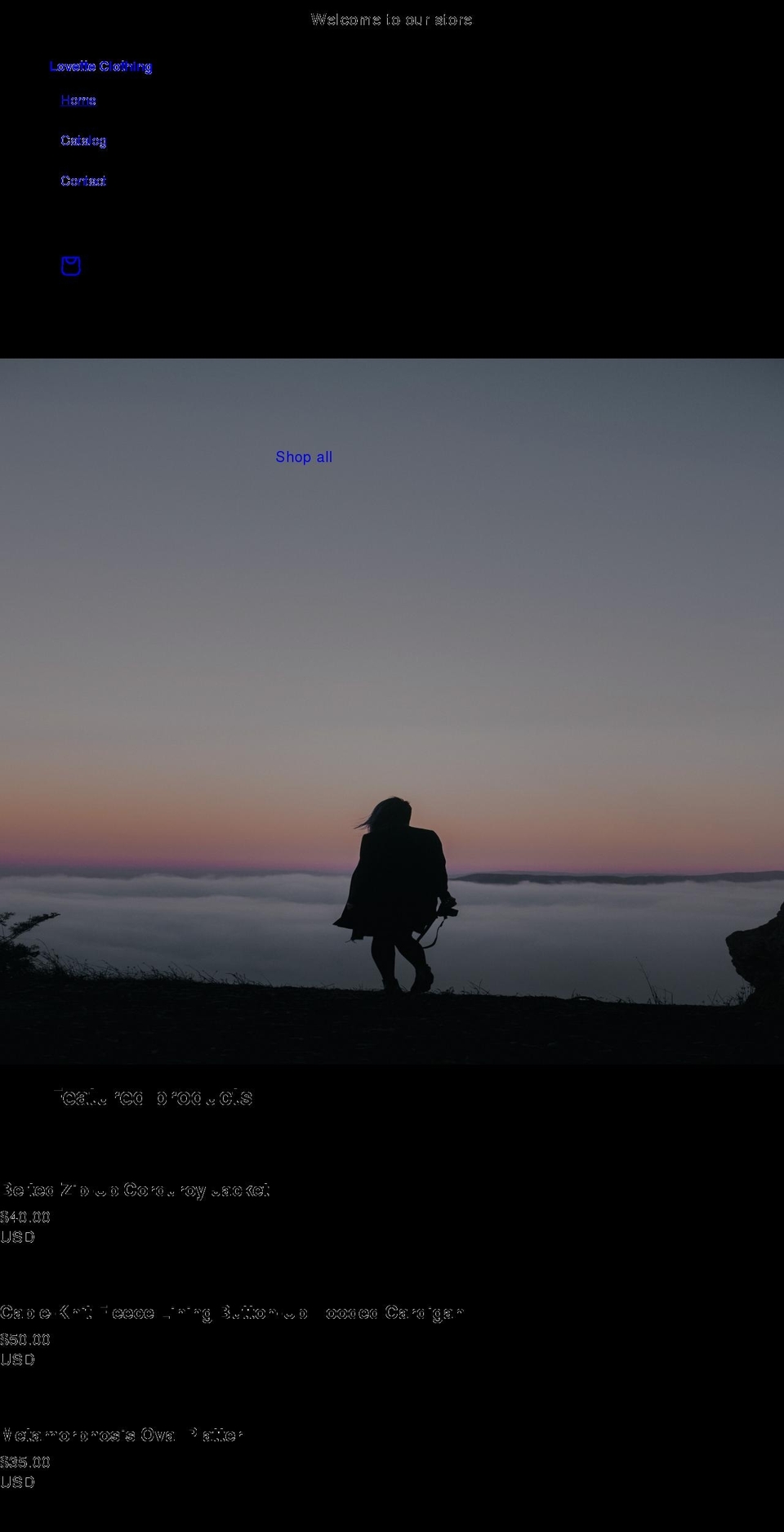 lovetteclothing.com shopify website screenshot