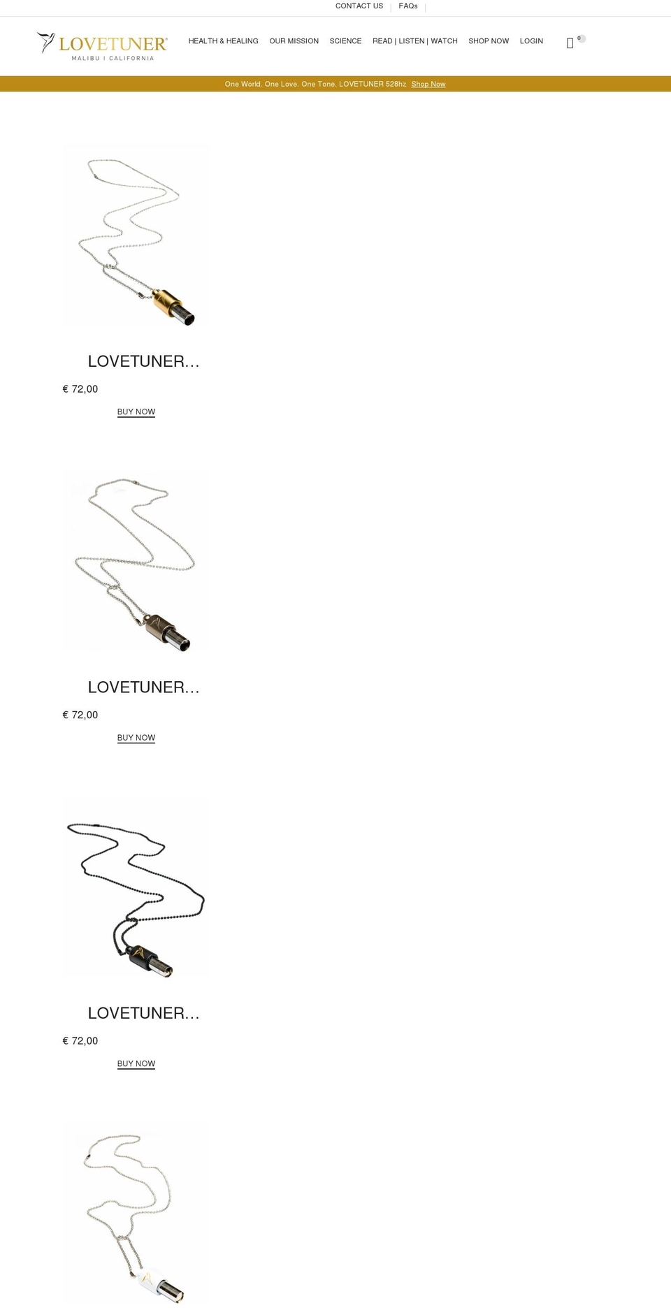lovetunereurope.com shopify website screenshot