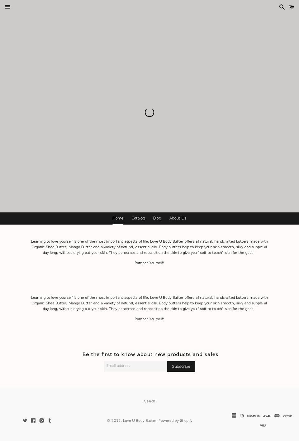 loveubodybutter.com shopify website screenshot