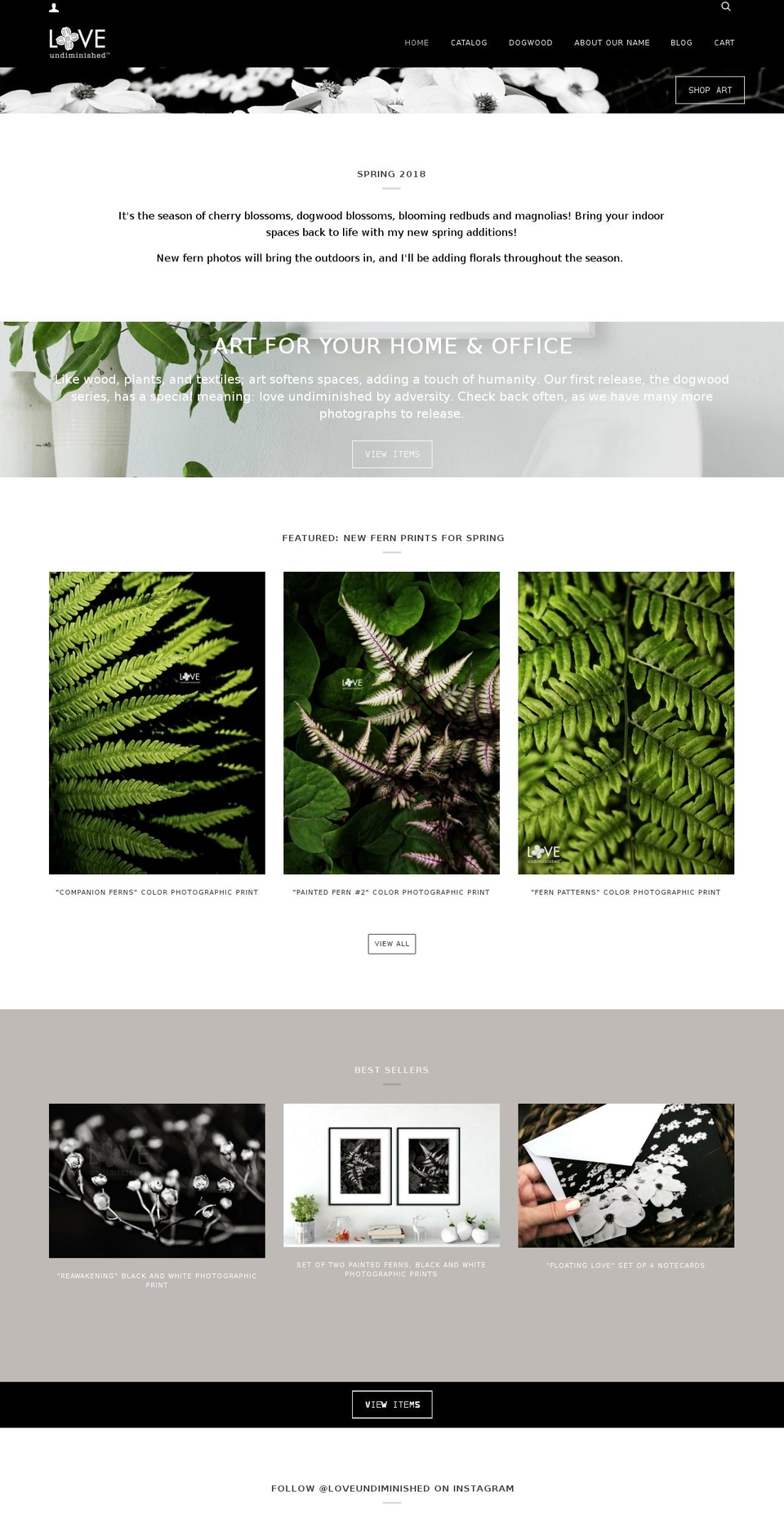 loveundiminished.com shopify website screenshot