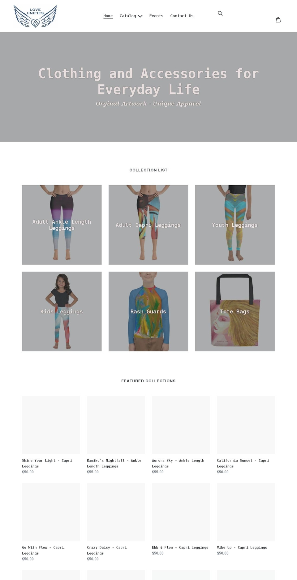 loveunifies.com shopify website screenshot