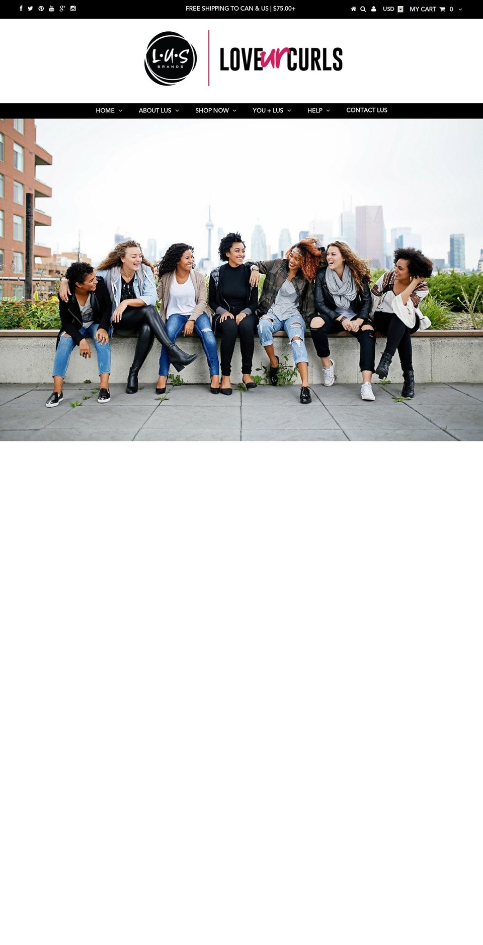 loveurcurls.com shopify website screenshot