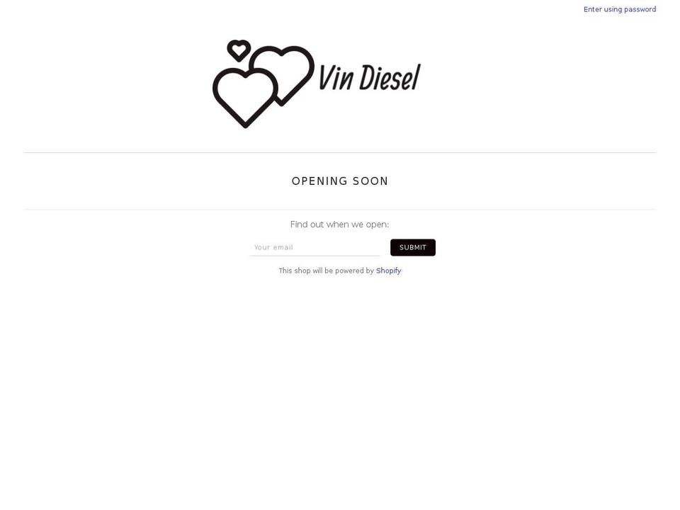 lovevindiesel.com — Shopify storefront screenshot