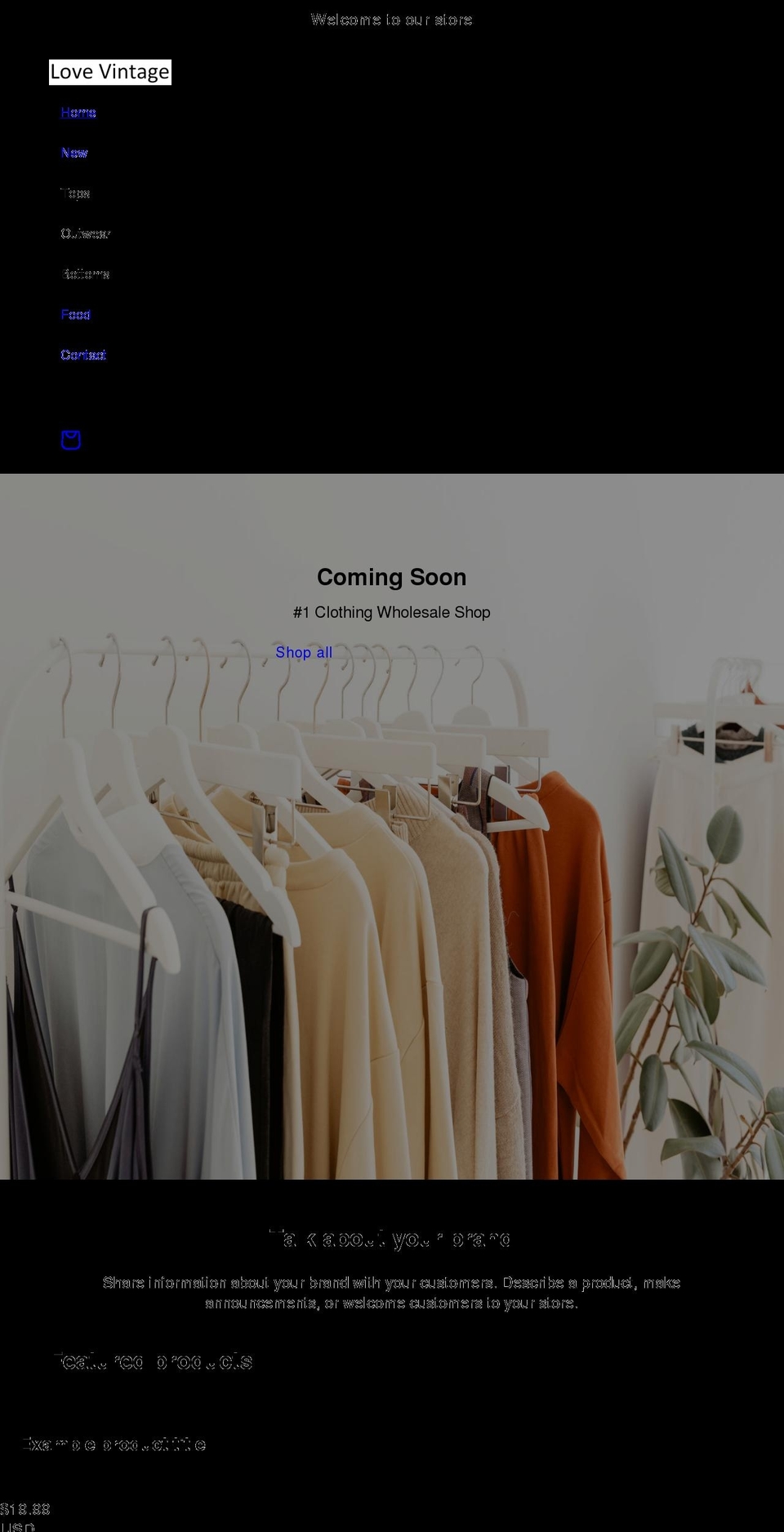 lovevtg.com shopify website screenshot