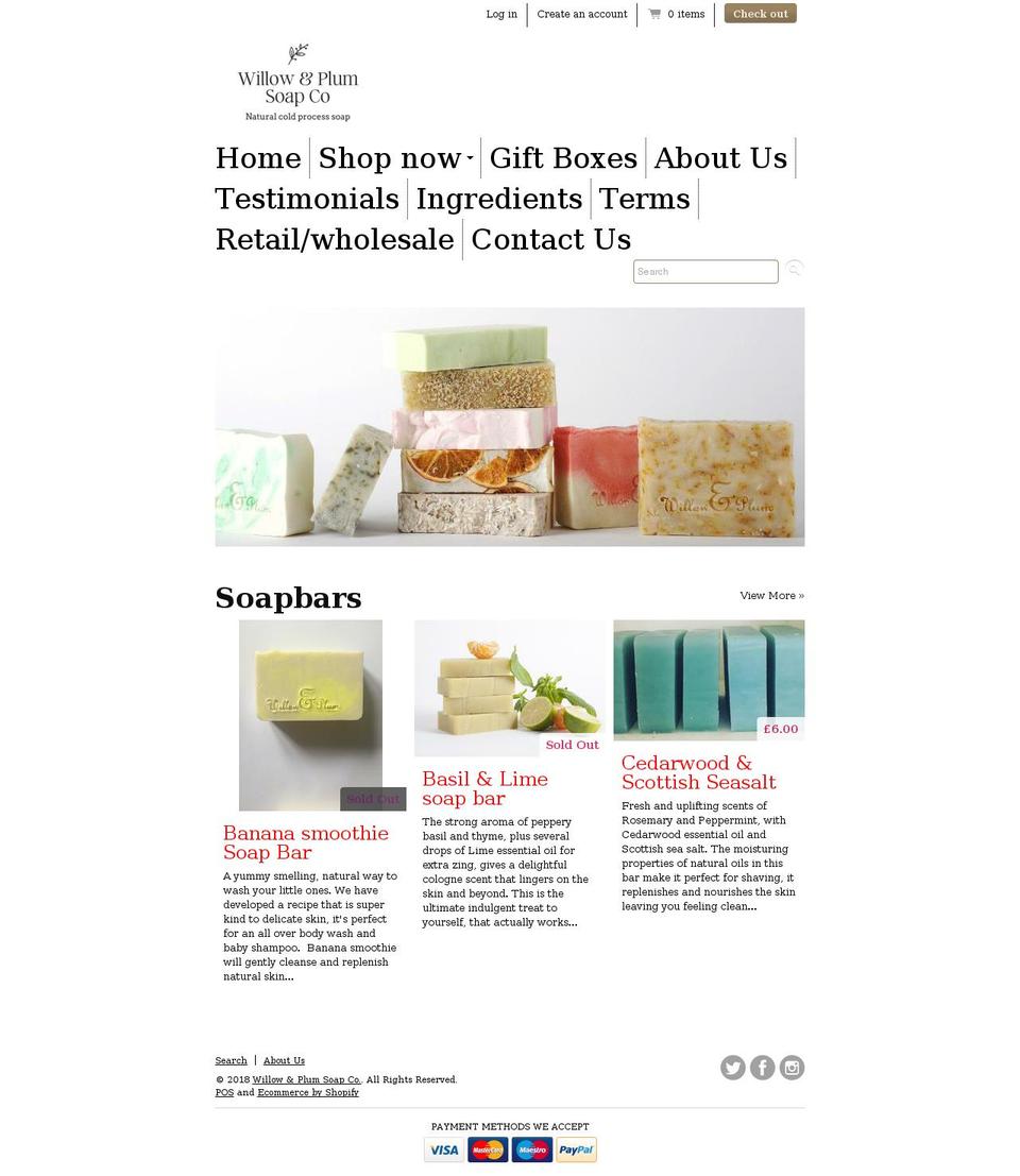 lovewillowandplum.com shopify website screenshot