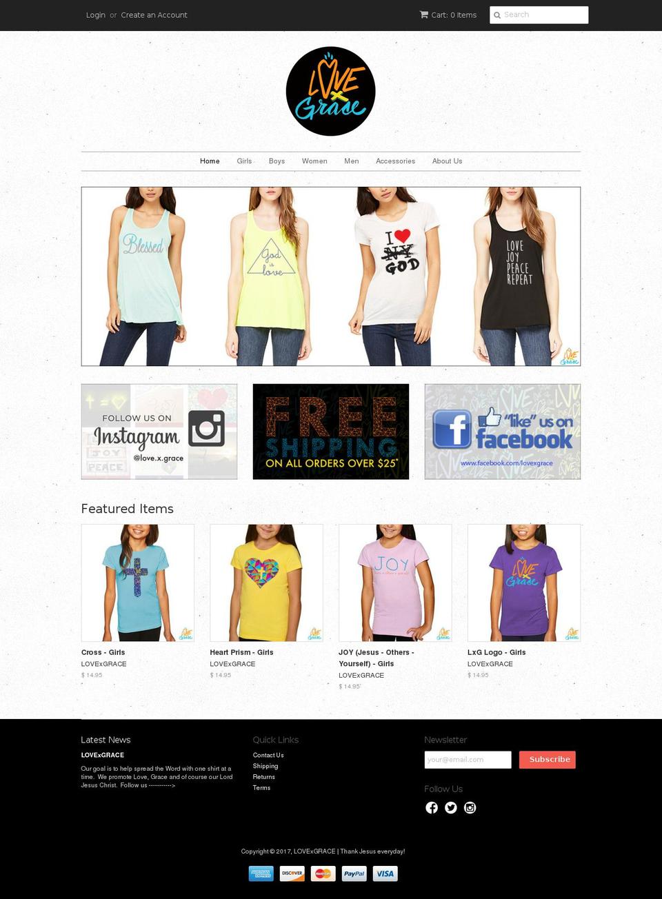 lovexgrace.com shopify website screenshot
