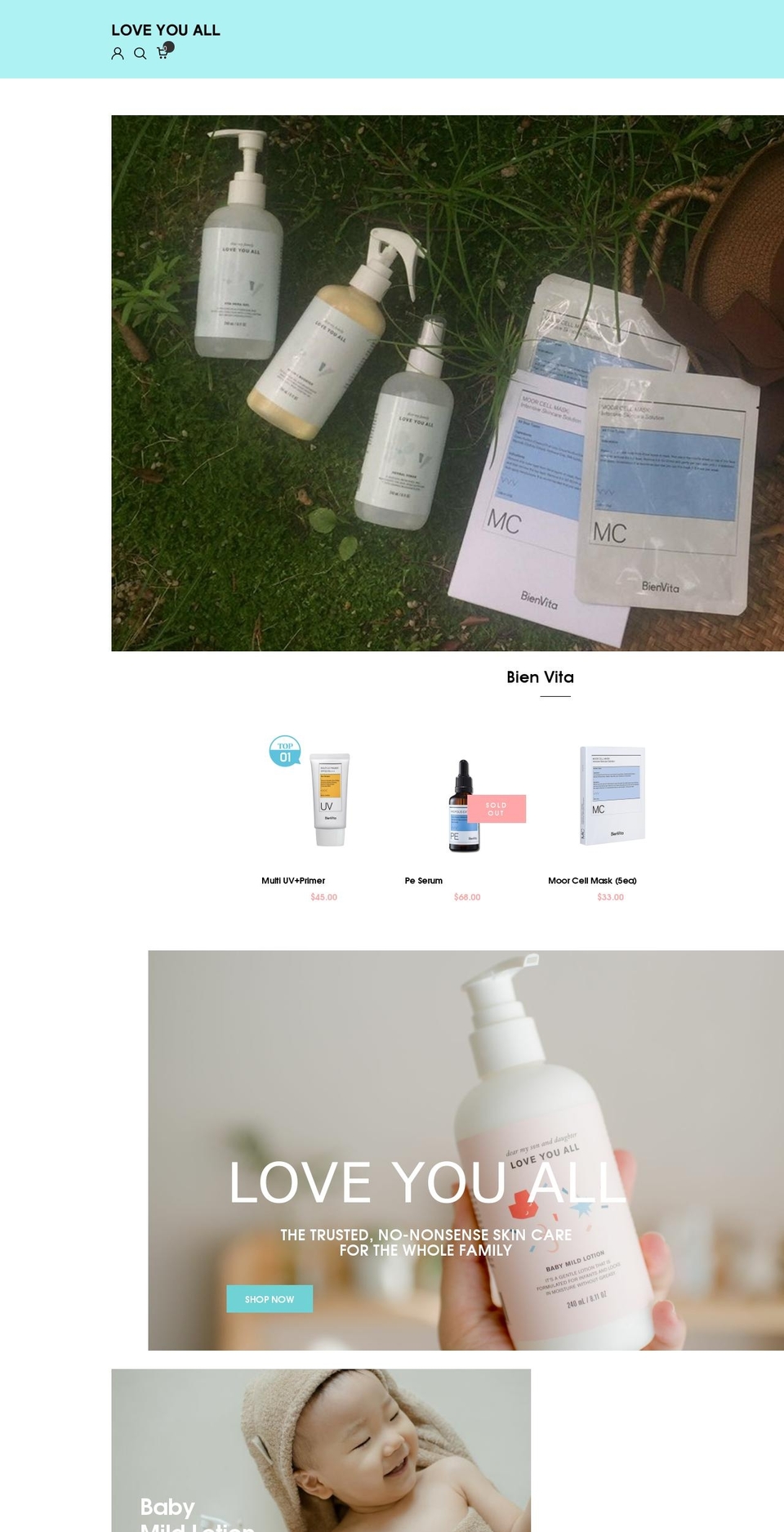 loveyouallus.com shopify website screenshot