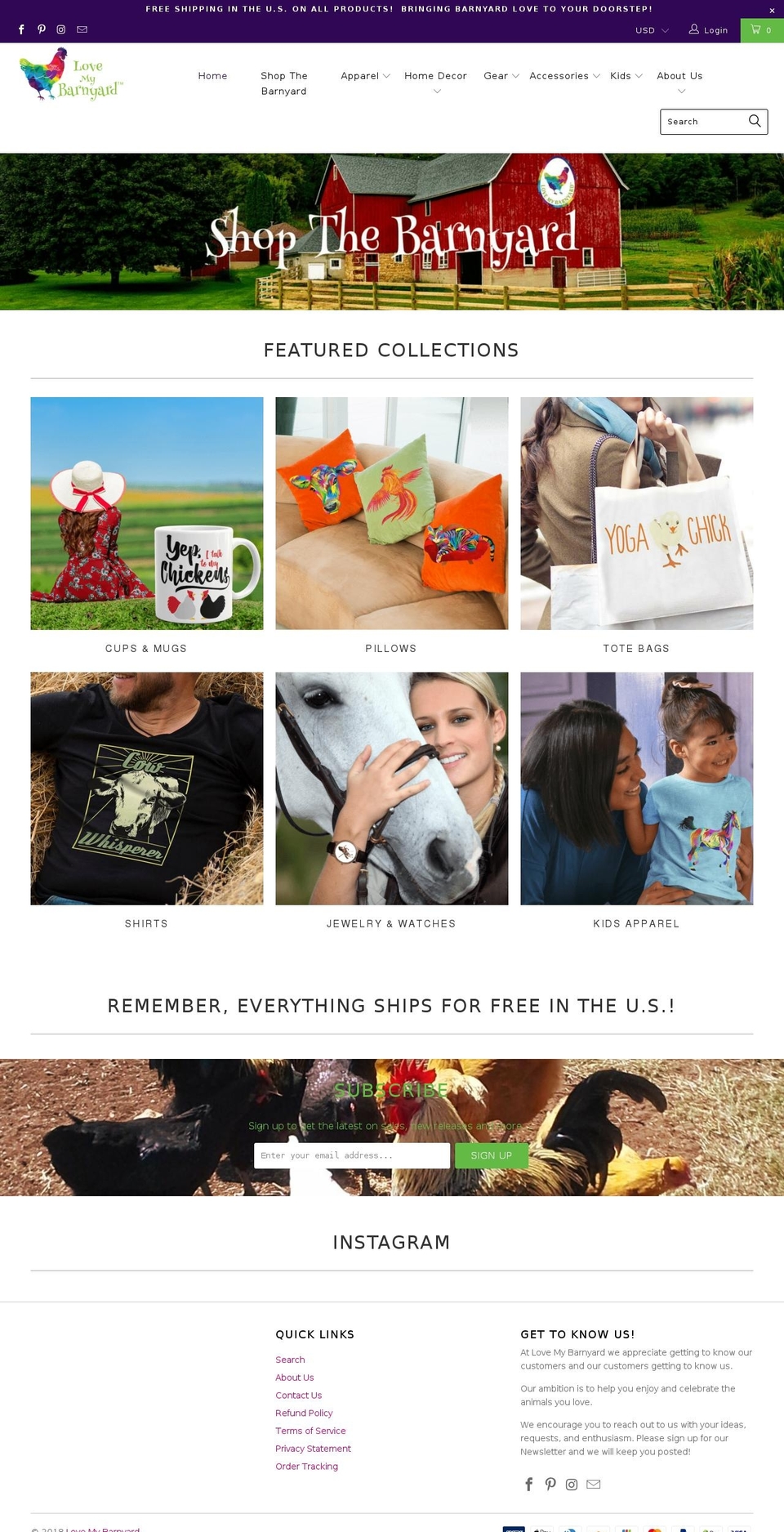 loveyourhens.com — Shopify storefront screenshot