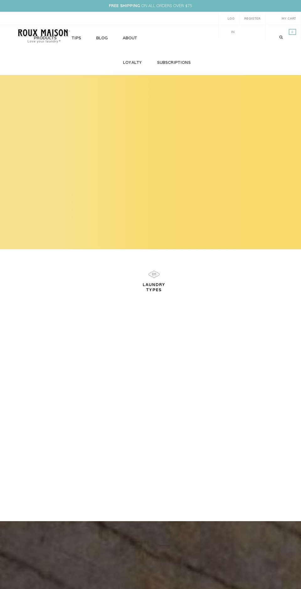 loveyourlaundry.com — Shopify storefront screenshot