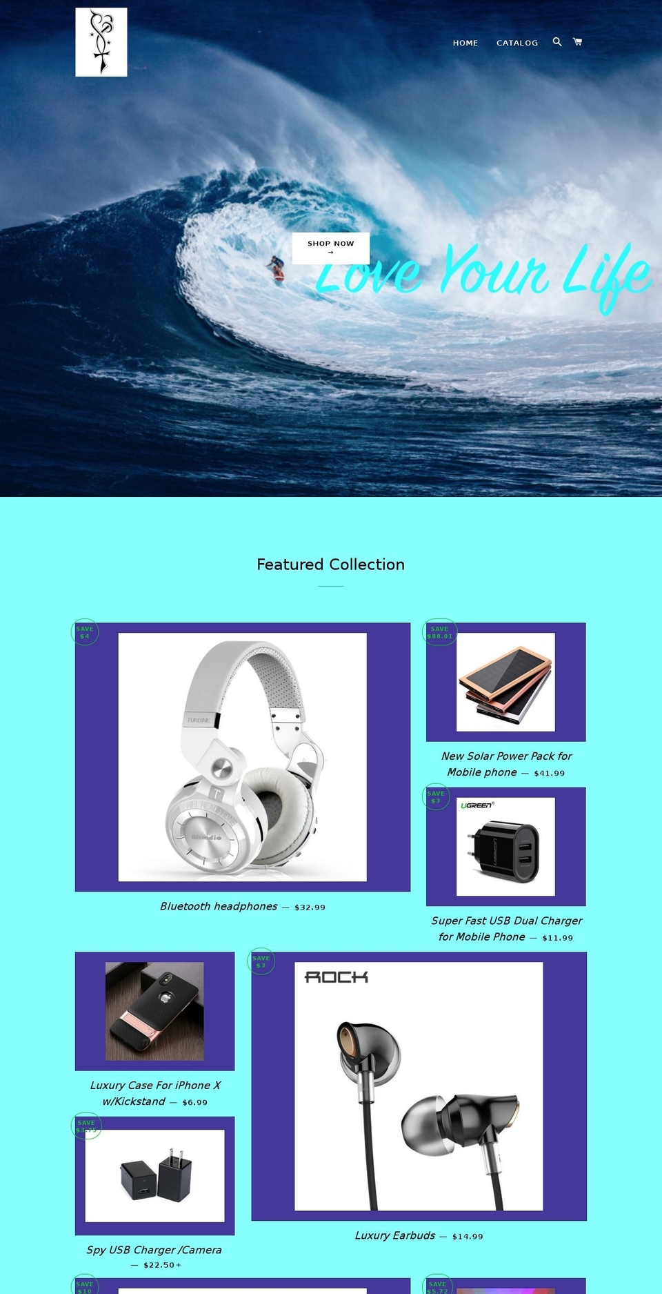 loveyourlife777.com — Shopify storefront screenshot