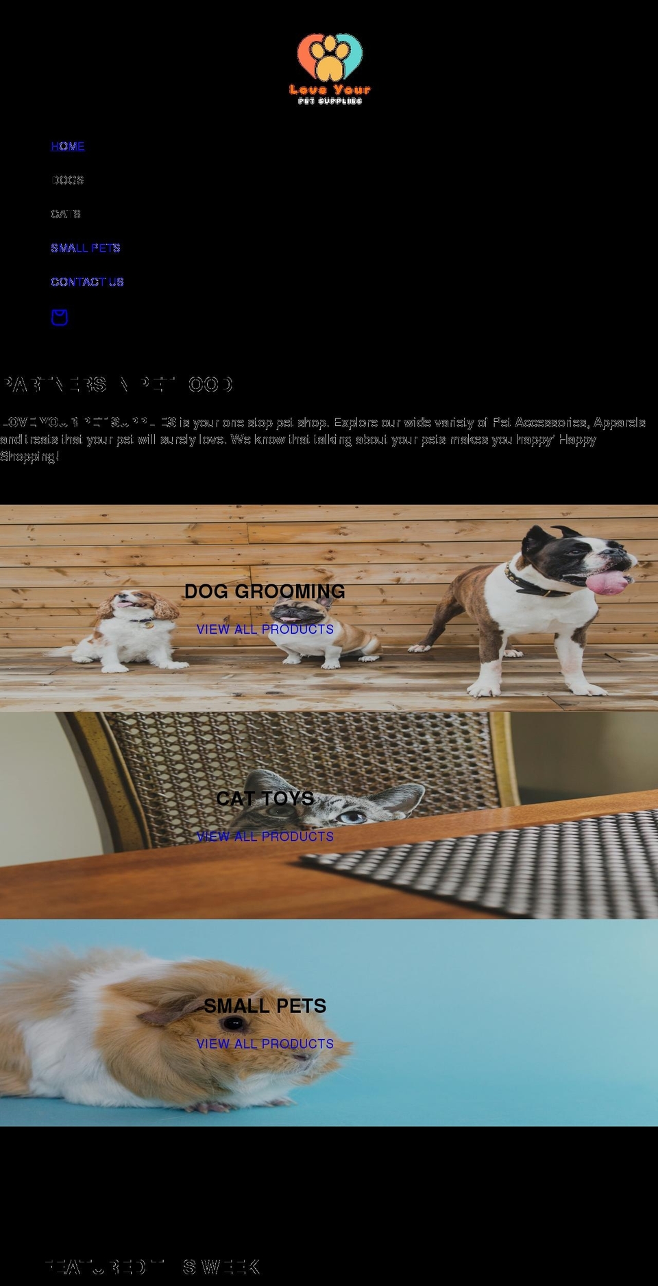 loveyourpetssupplies.com — Shopify storefront screenshot