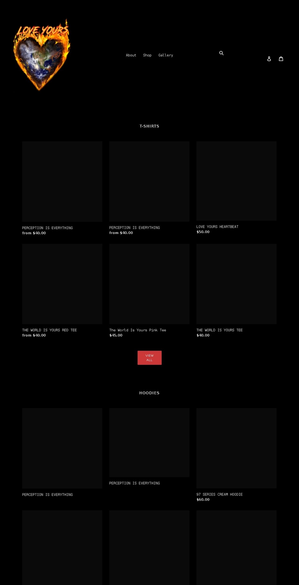 loveyours101.com shopify website screenshot