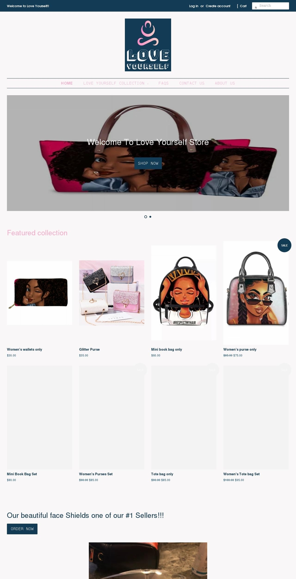 loveyurself.com shopify website screenshot