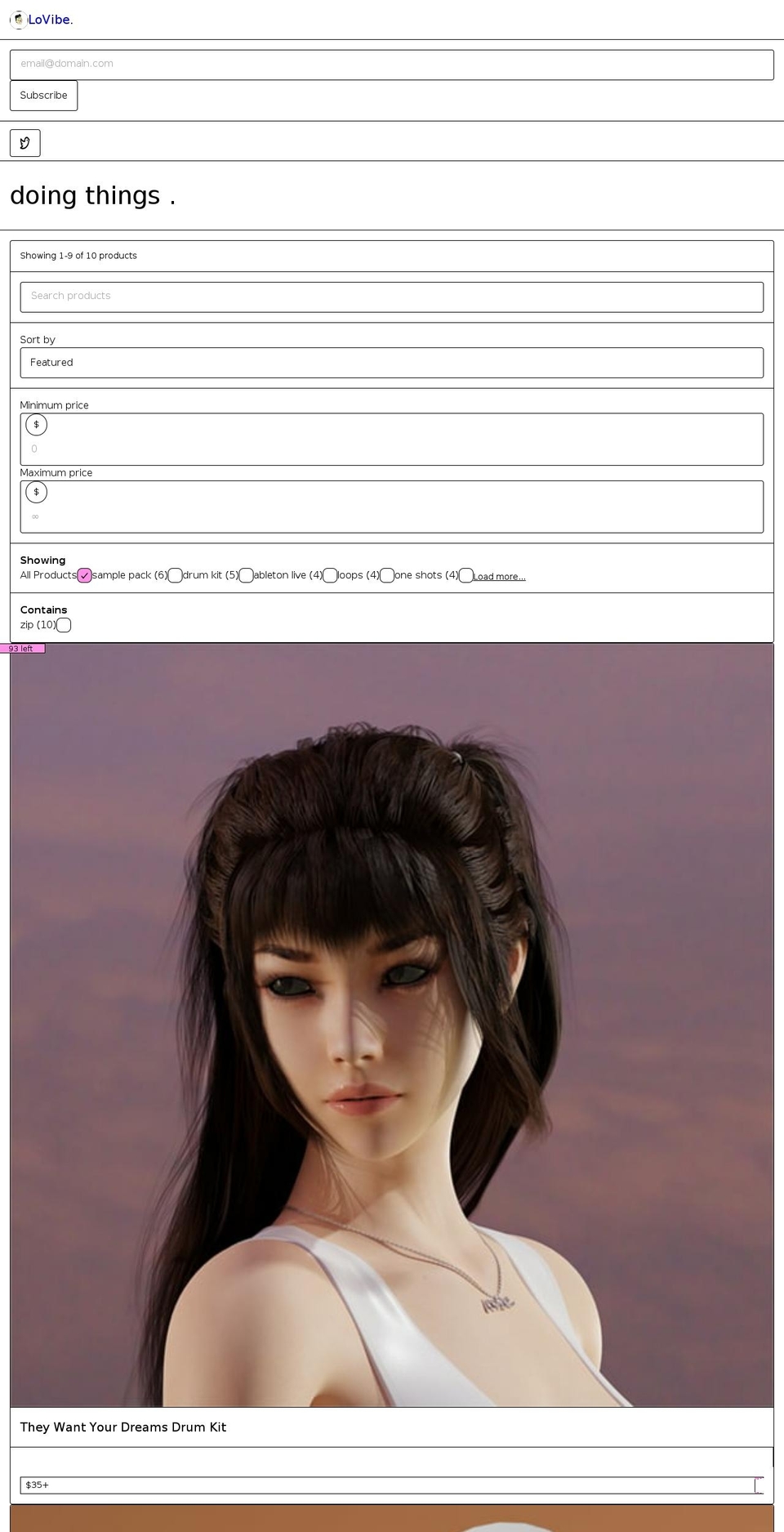 lovibe.co.uk shopify website screenshot