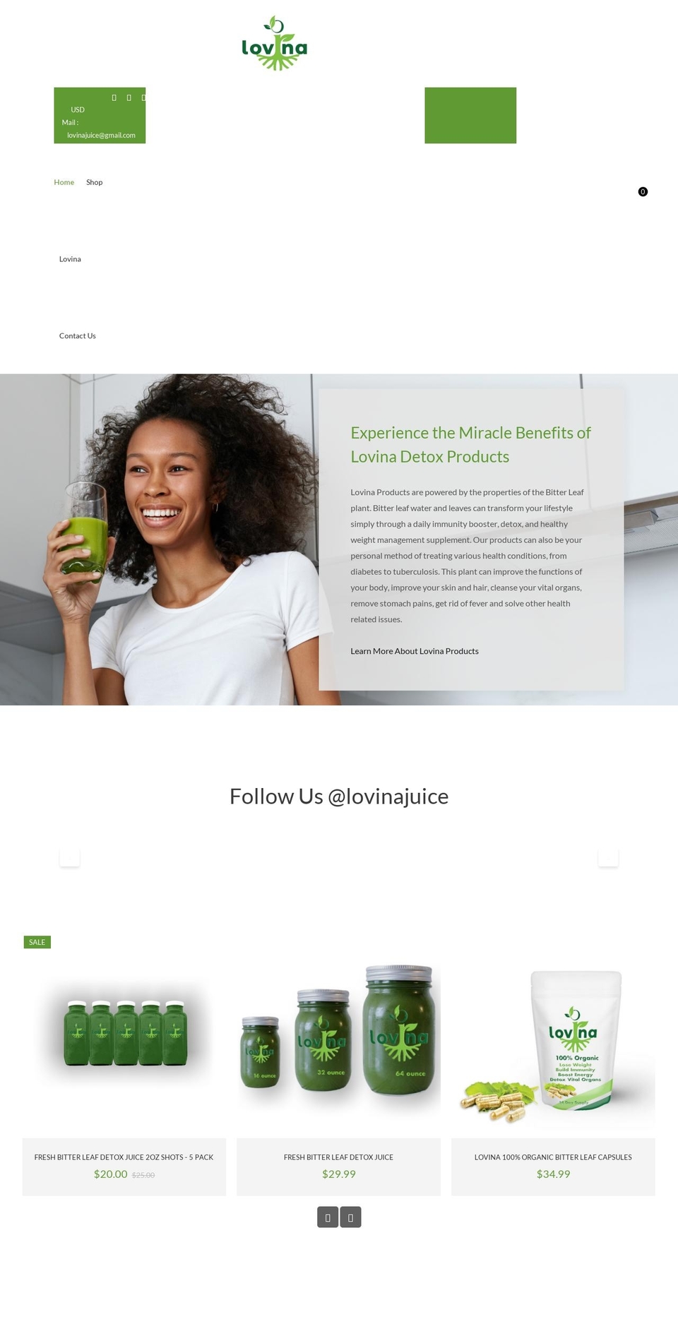 Ayush Shopify theme site example lovinaproducts.com