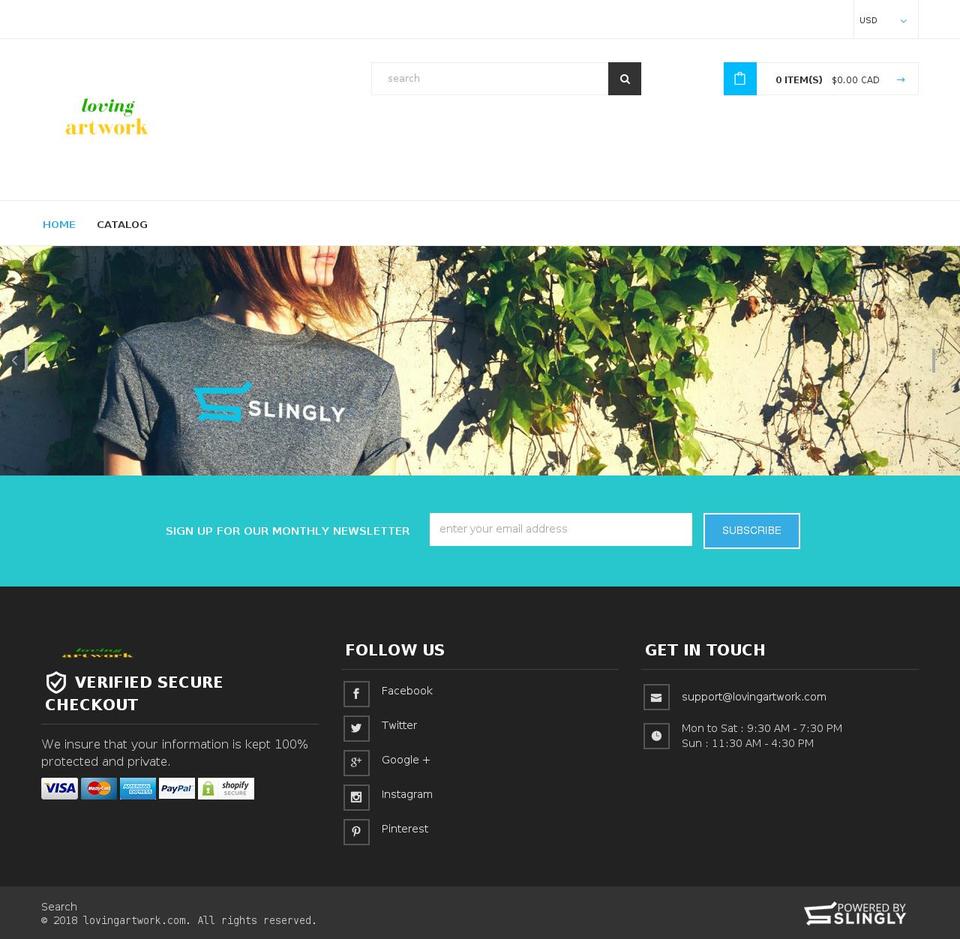 slingly-theme-v1-0 Shopify theme site example lovingartwork.com