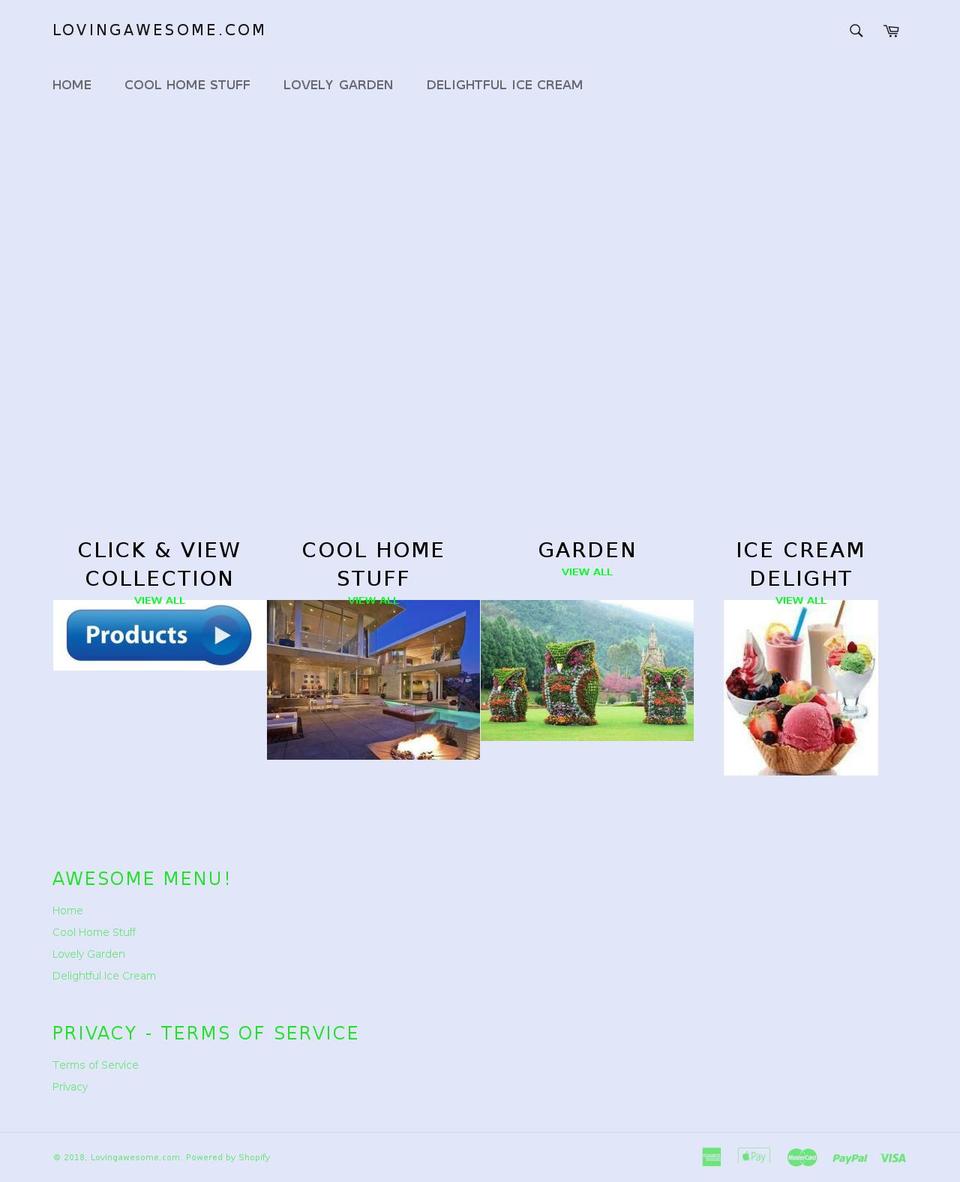 lovingawesome.com — Shopify storefront screenshot