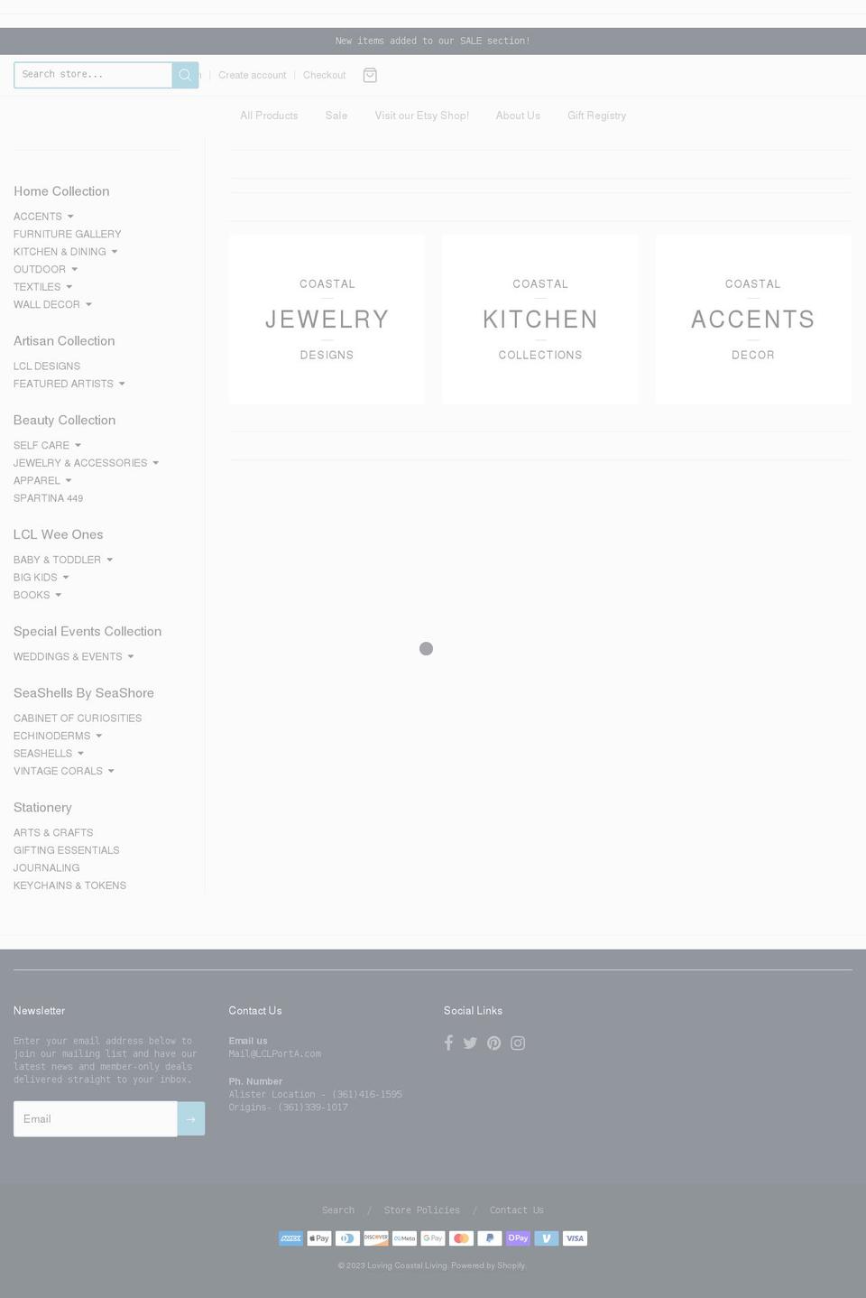 lovingcreativeliving.com shopify website screenshot