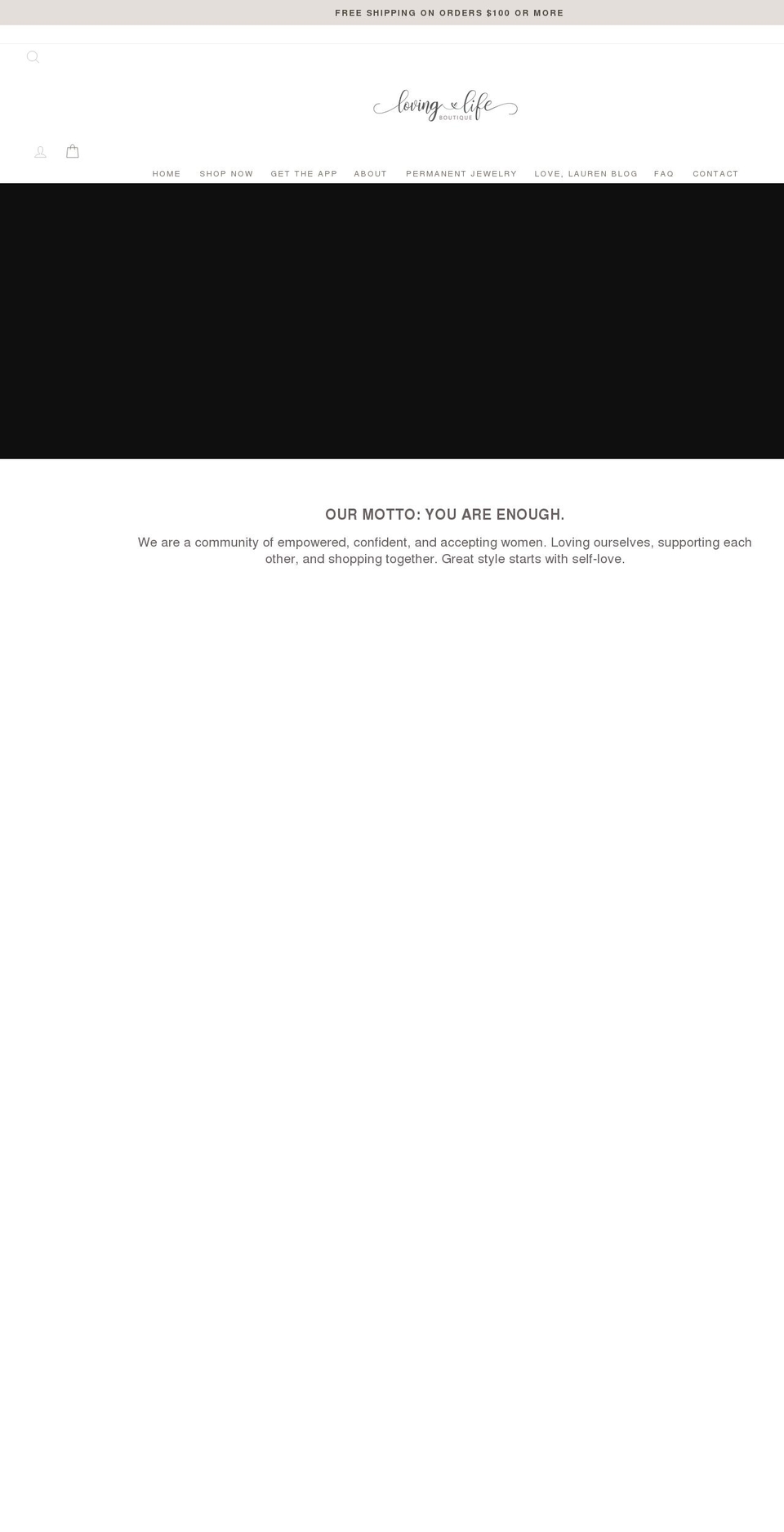 lovinglifeboutique.com shopify website screenshot
