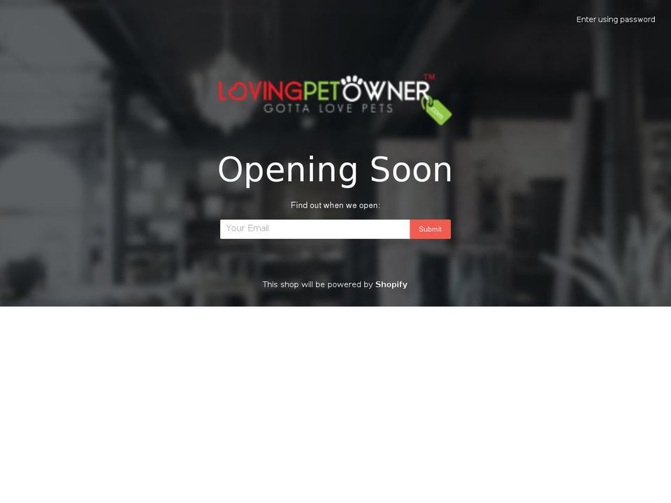 lovingpetowner.com shopify website screenshot