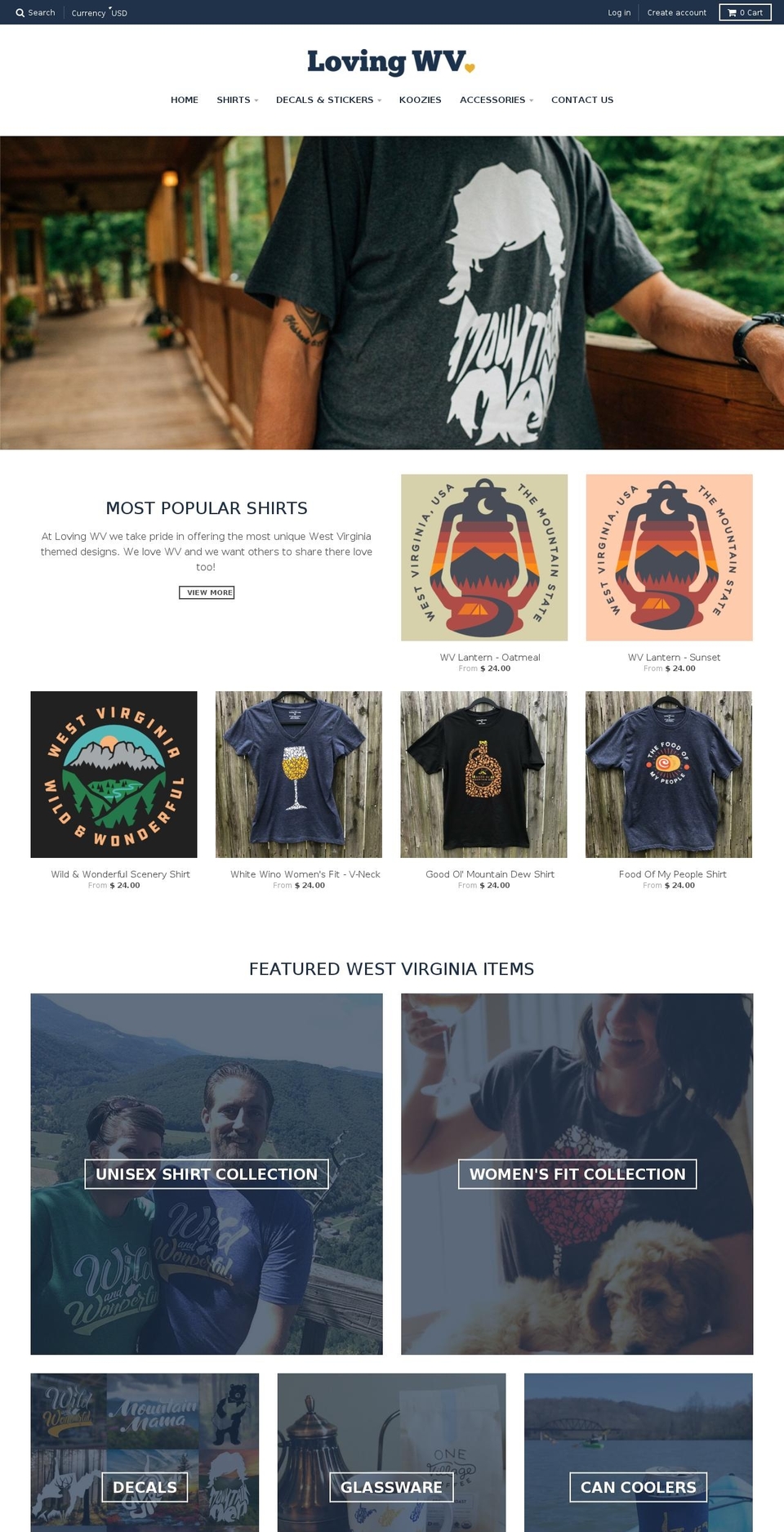 lovingwv.com shopify website screenshot